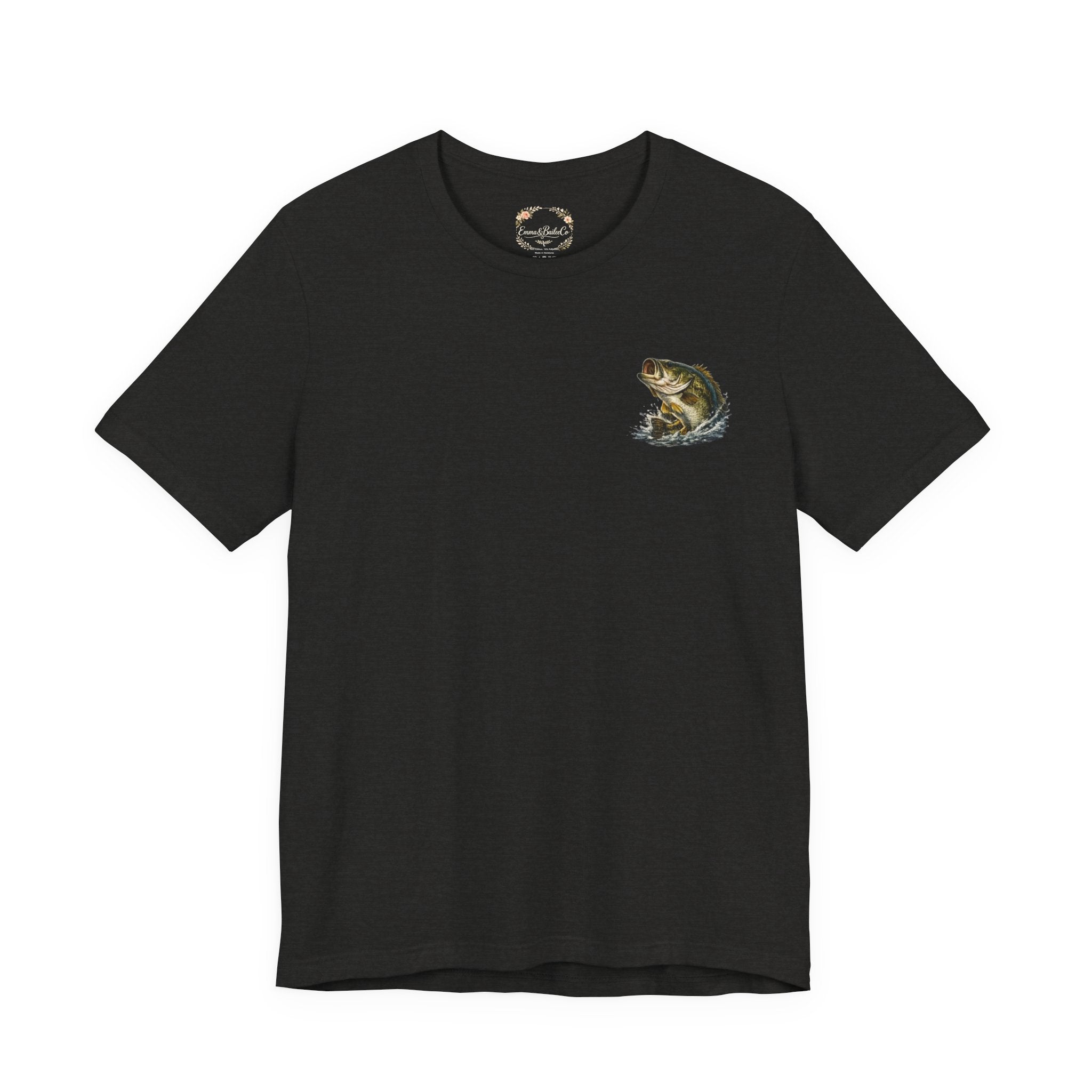 Fishing T-Shirt — "Wishin I Was Fishin" Vintage Bass Graphic