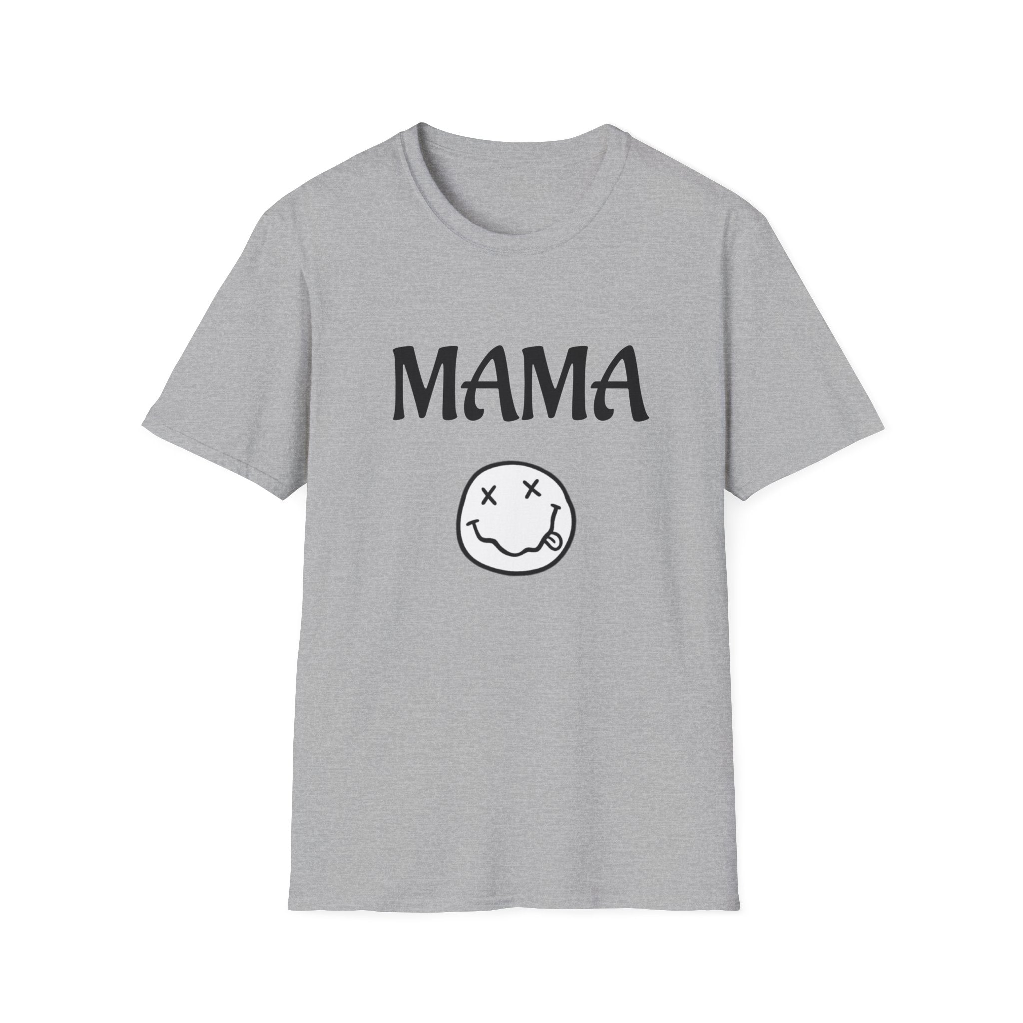 Mama Smiley Tee — Casual Graphic Mom T‑Shirt