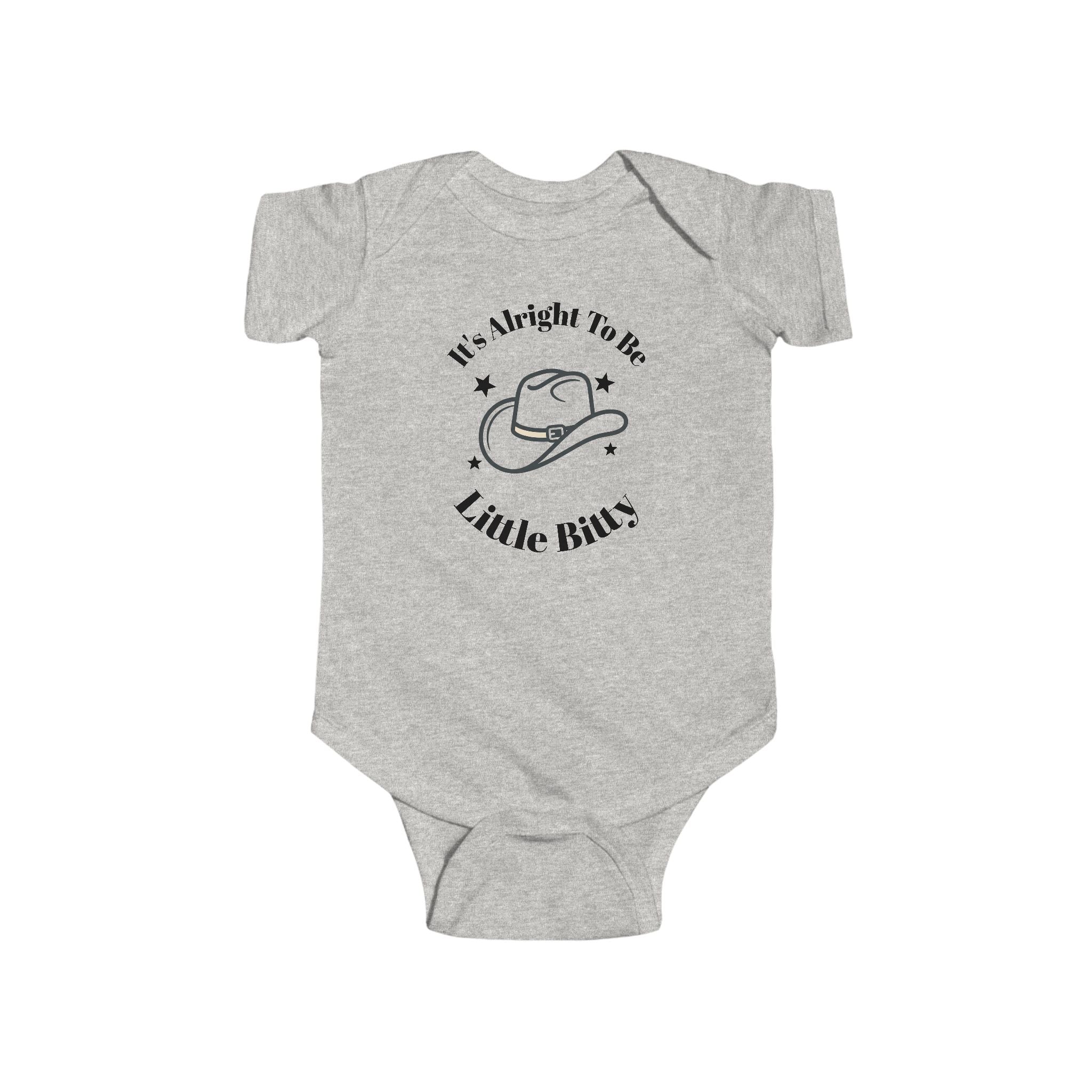 Infant Bodysuit "It's Alright To Be Little Bitty" Cowboy Hat Baby Onesie