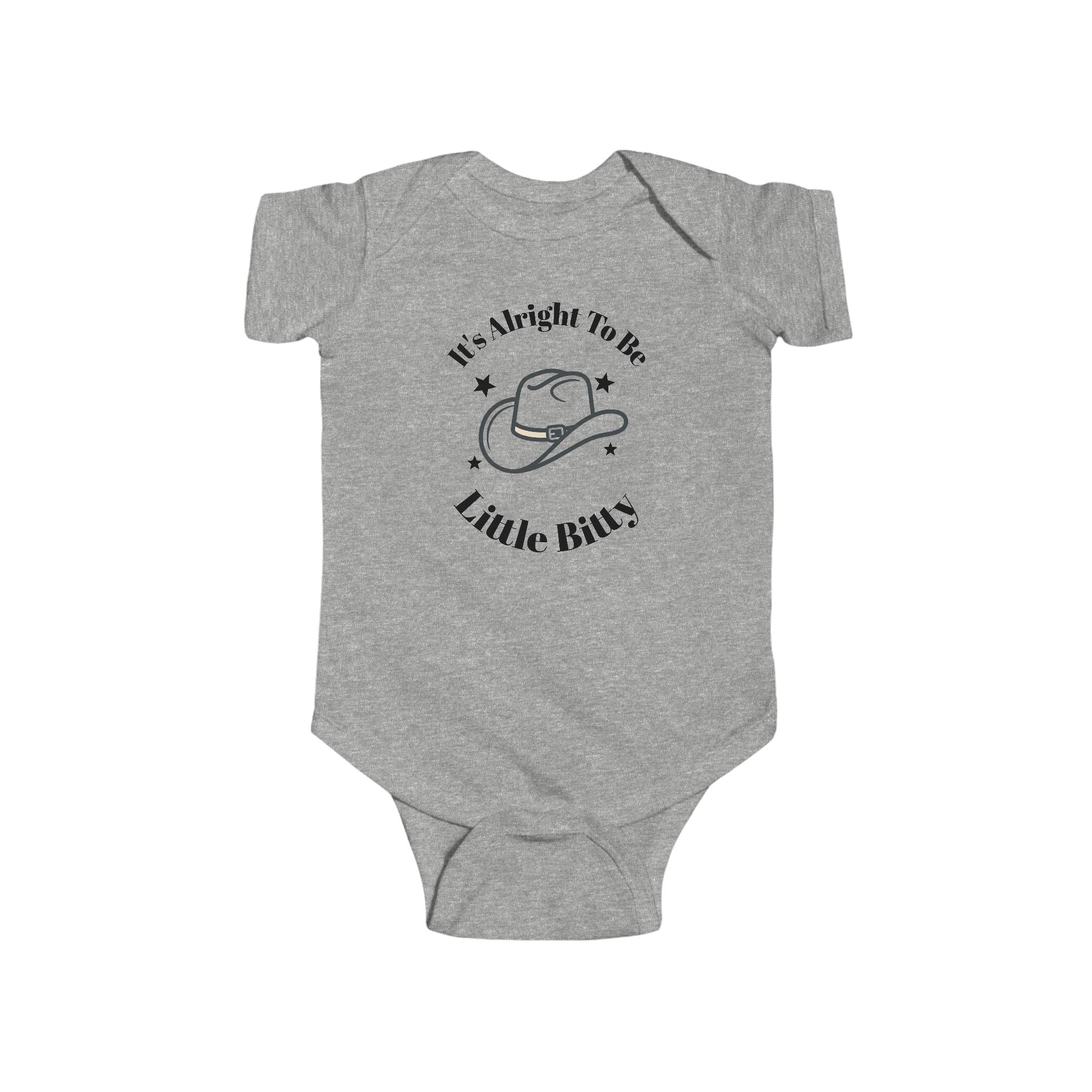 Infant Bodysuit "It's Alright To Be Little Bitty" Cowboy Hat Baby Onesie