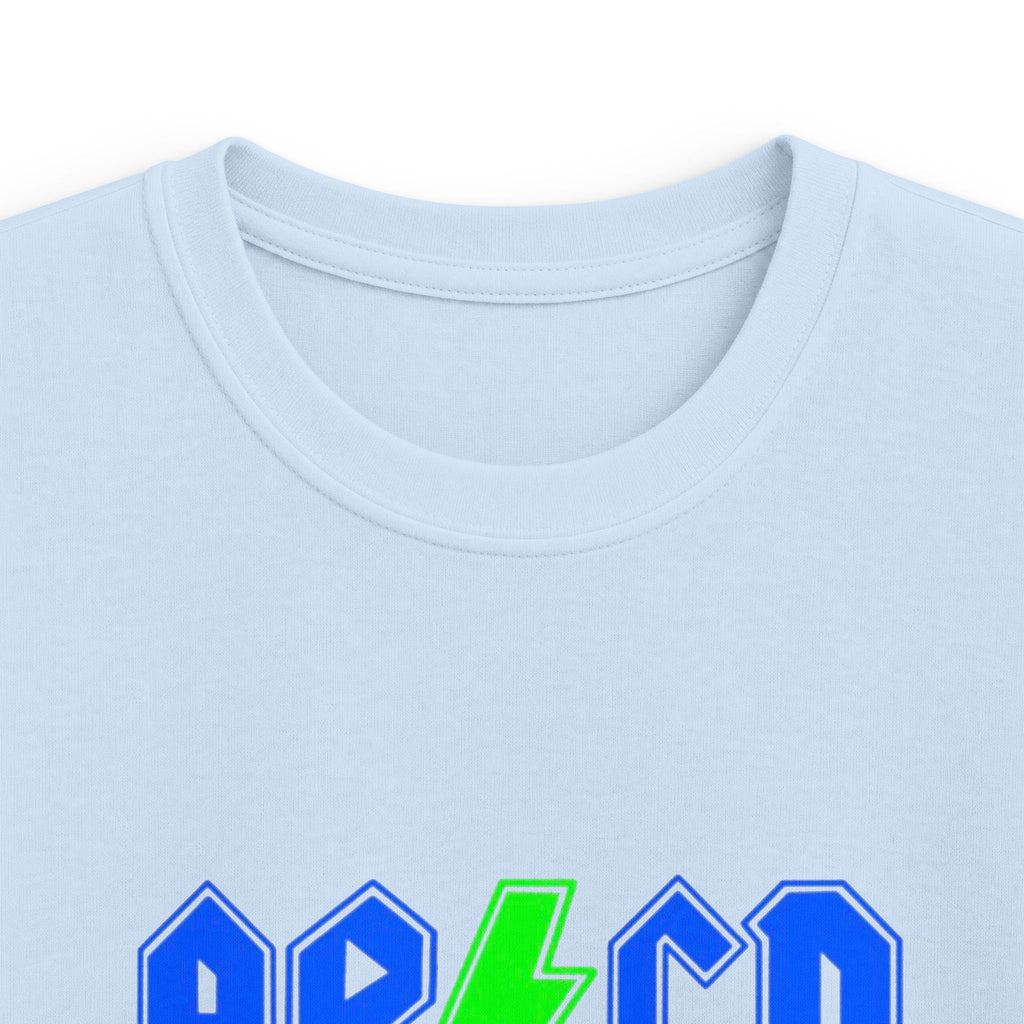 Kids "AB/CD Back in School" Graphic Tee — Cool Lightning Bolt School Shirt