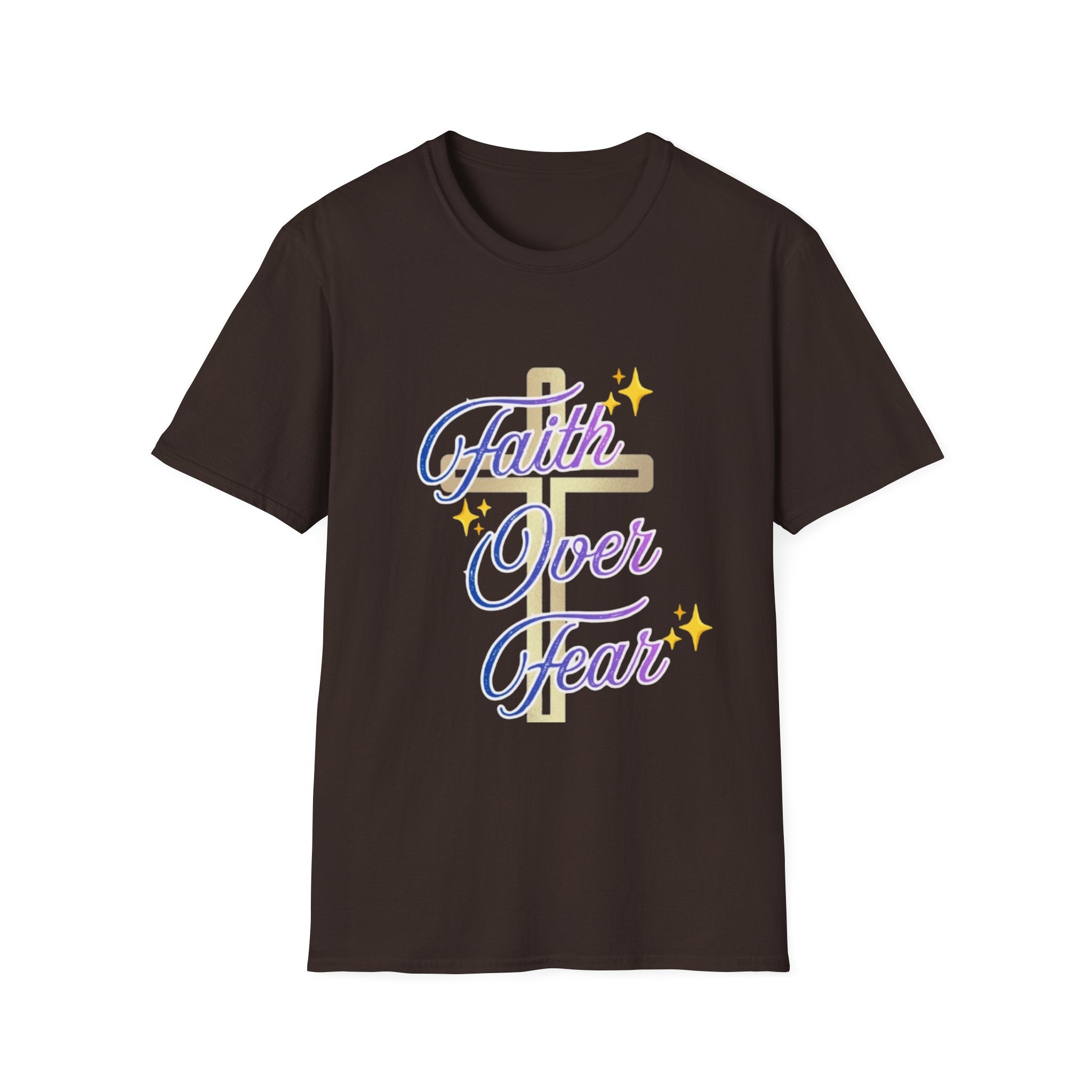 Faith Over Fear T-Shirt — Inspirational Christian Cross Tee