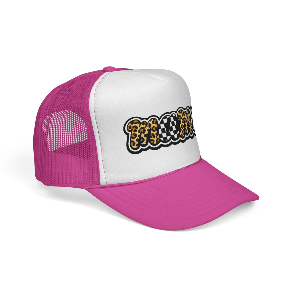 Trucker Cap — 'MAMMA' Leopard & Checker Patch Hat