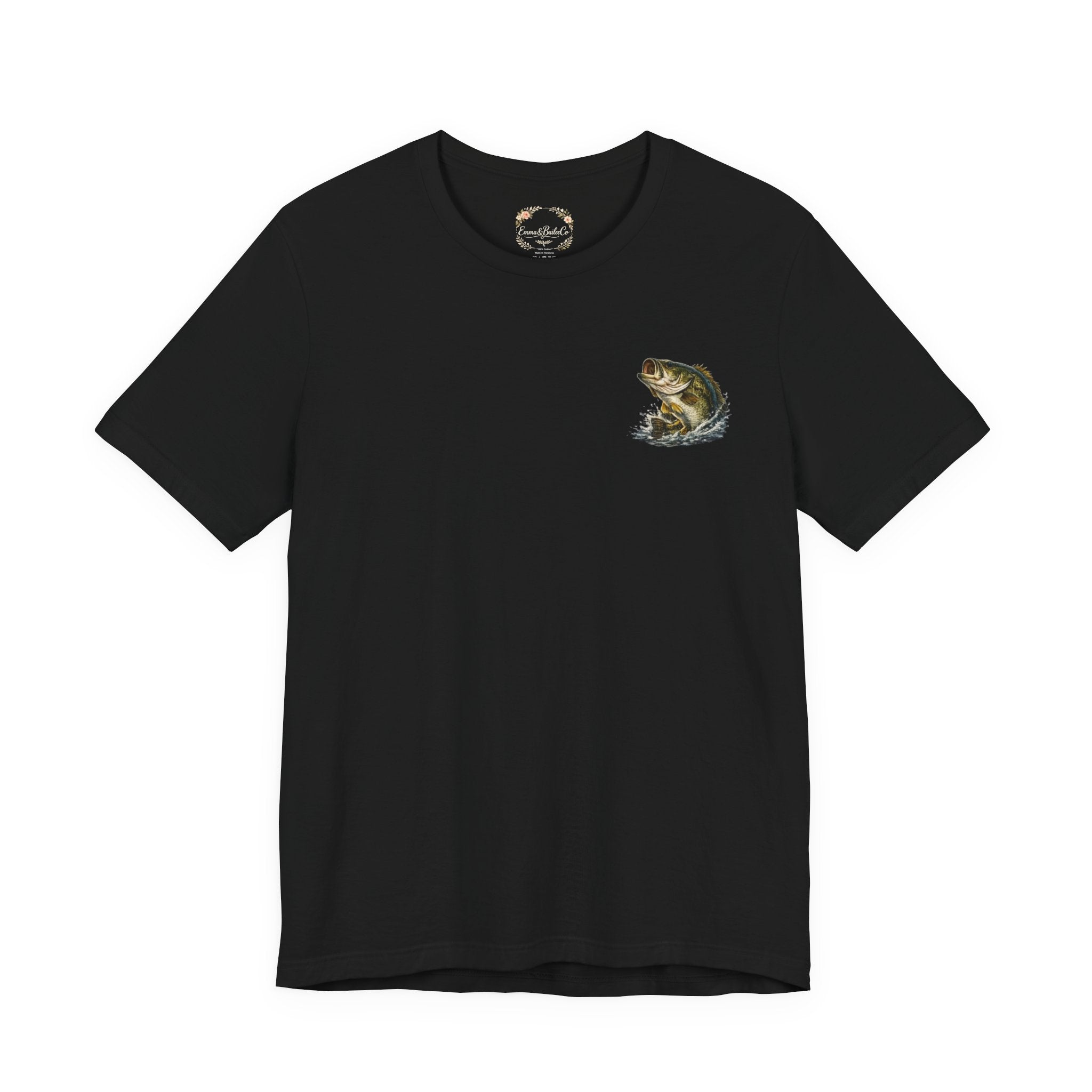 Fishing T-Shirt — "Wishin I Was Fishin" Vintage Bass Graphic