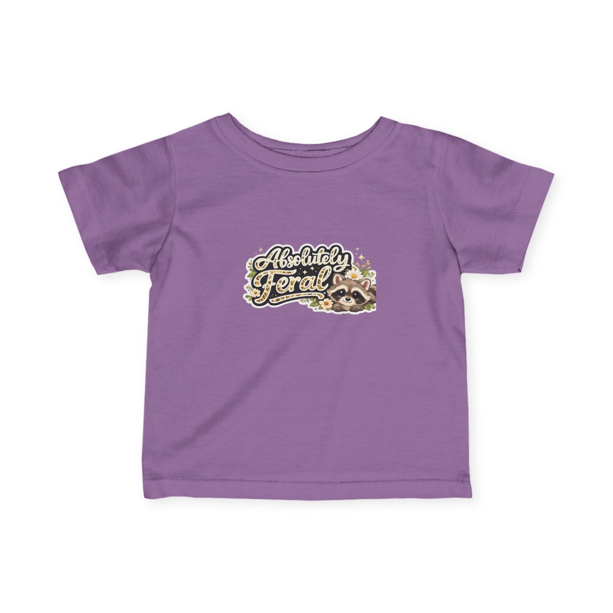 Infant Tee — "Absolutely Feral" Cute Raccoon Graphic