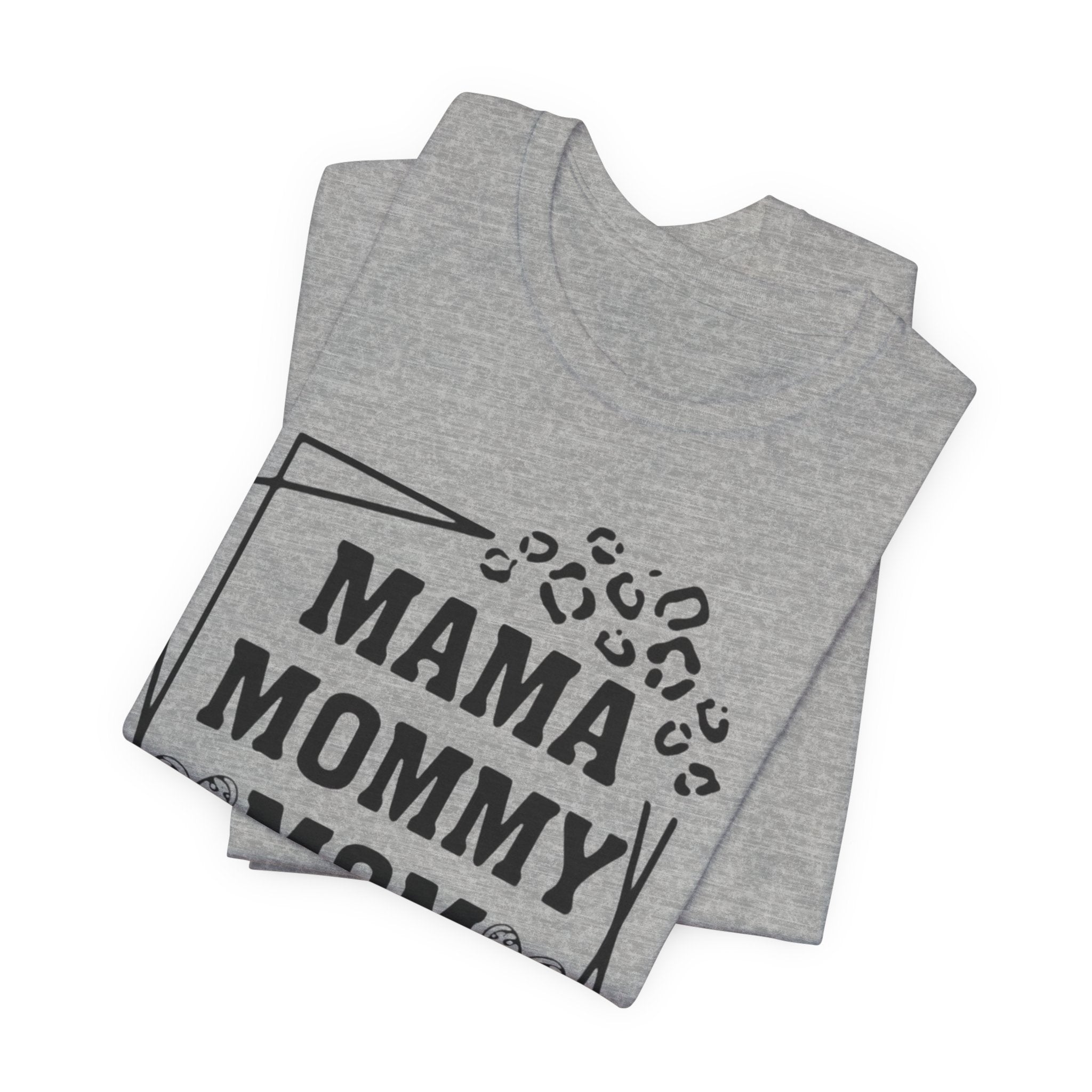 Mama Mommy Mom Bruh T‑Shirt — Funny Leopard Accent Mom Tee for Mothers