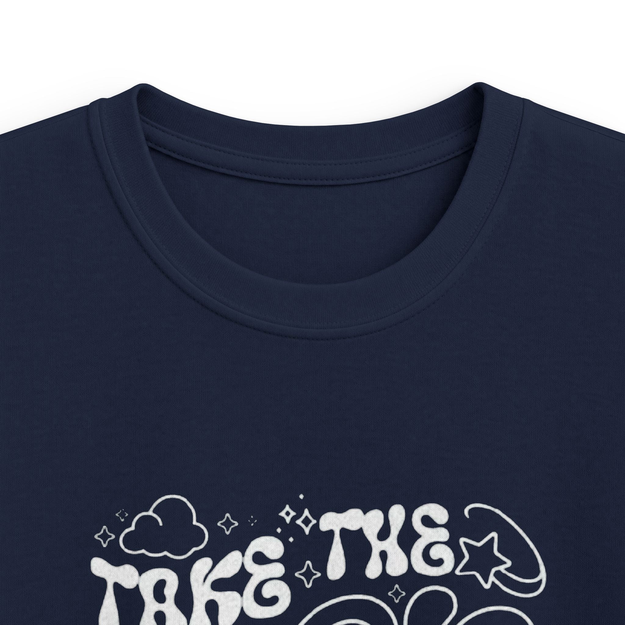 Kids Tee — "Take the Risk or Love the Chance" Retro Script