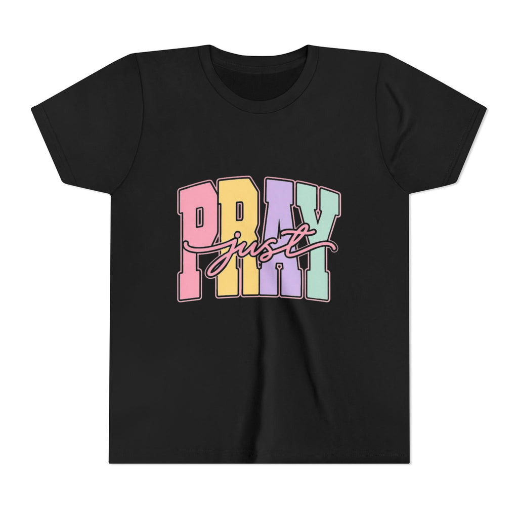 Youth Tee — "Just Pray" Pastel Graphic