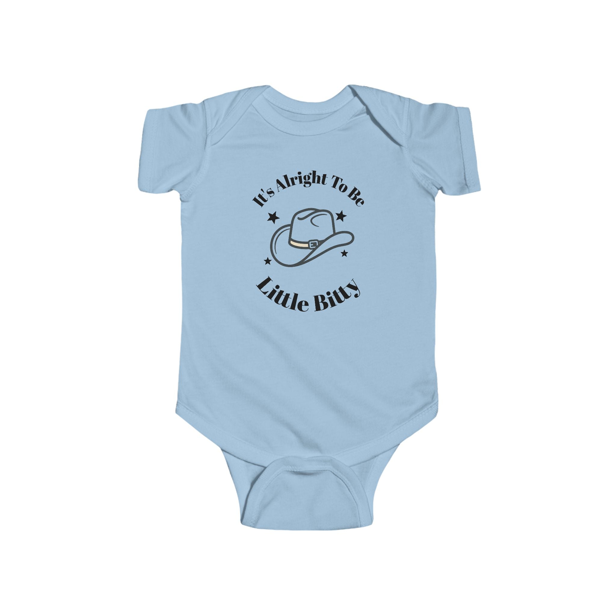 Infant Bodysuit "It's Alright To Be Little Bitty" Cowboy Hat Baby Onesie
