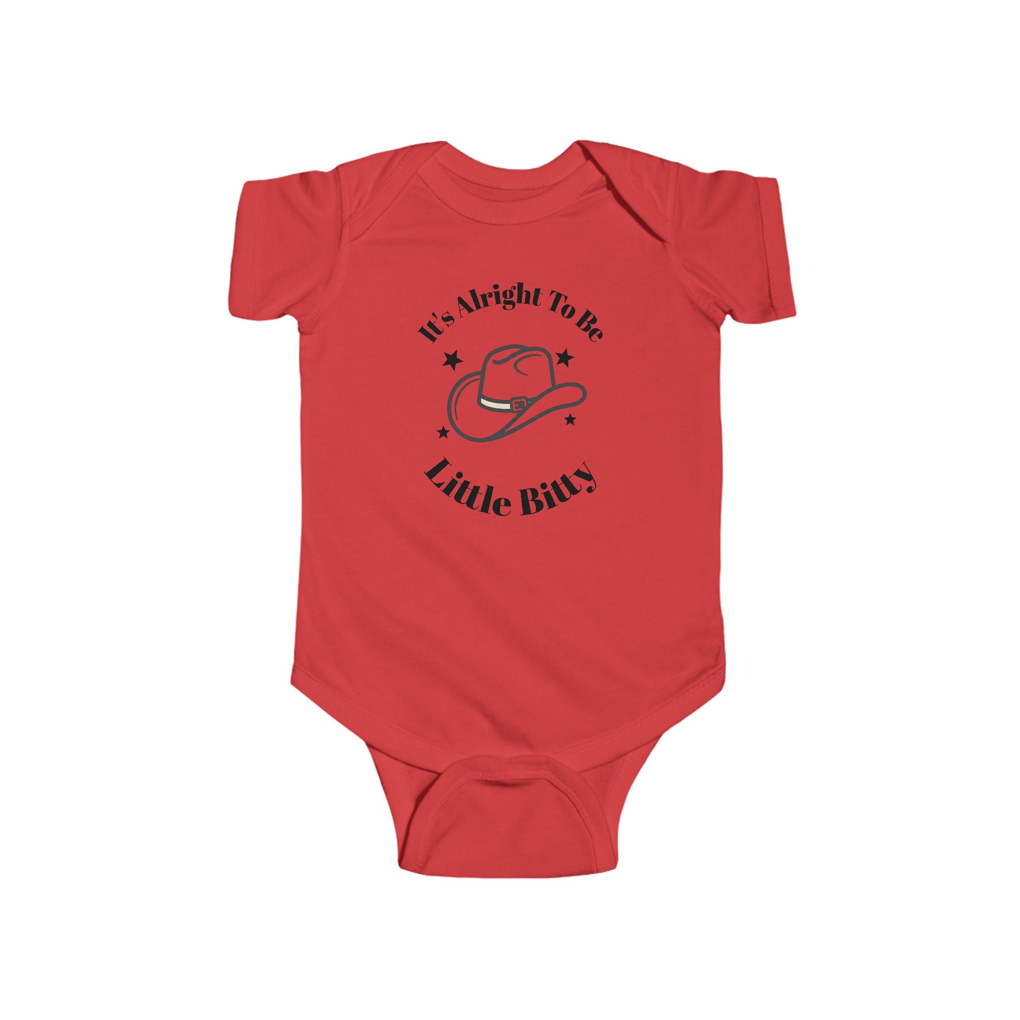 Infant Bodysuit "It's Alright To Be Little Bitty" Cowboy Hat Baby Onesie