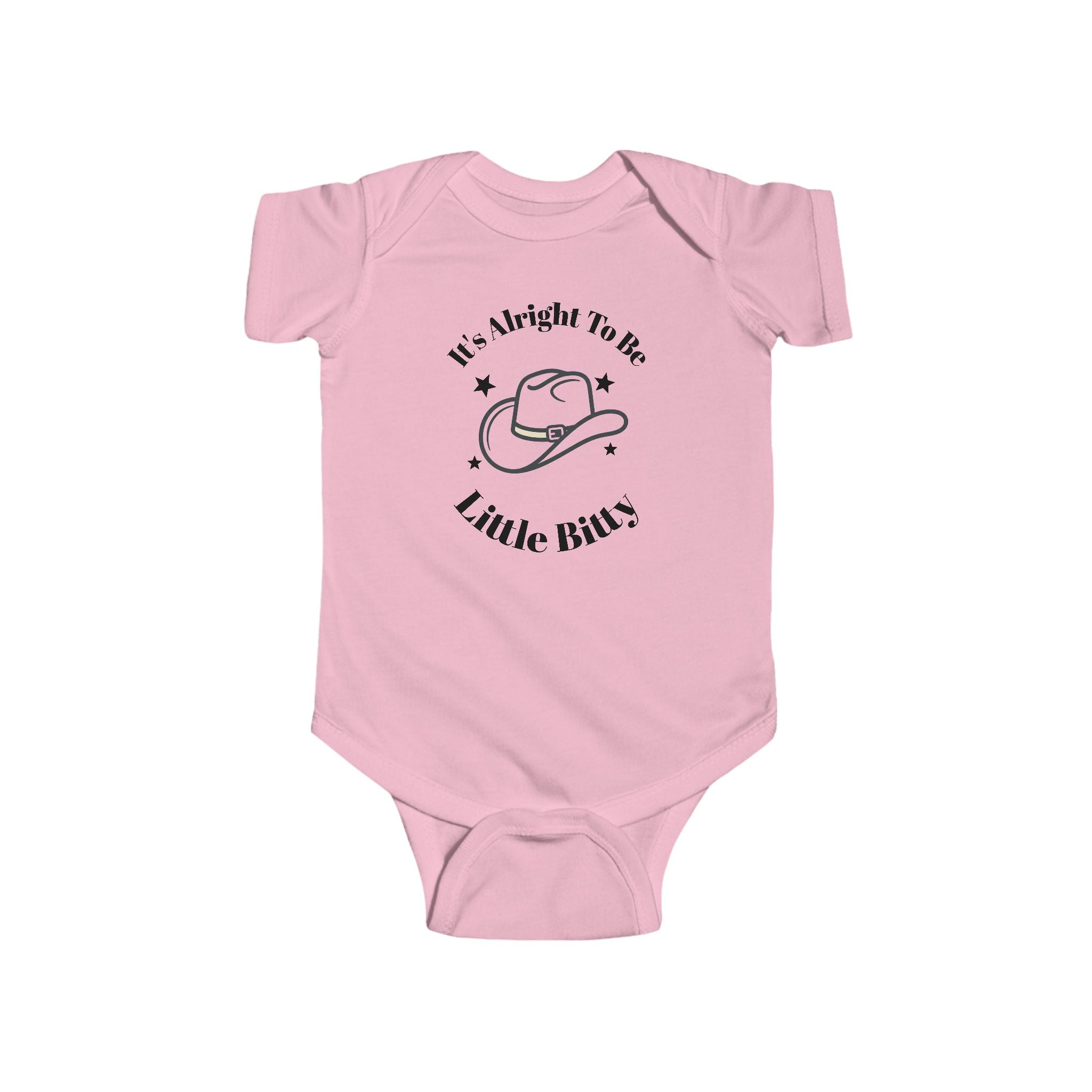 Infant Bodysuit "It's Alright To Be Little Bitty" Cowboy Hat Baby Onesie