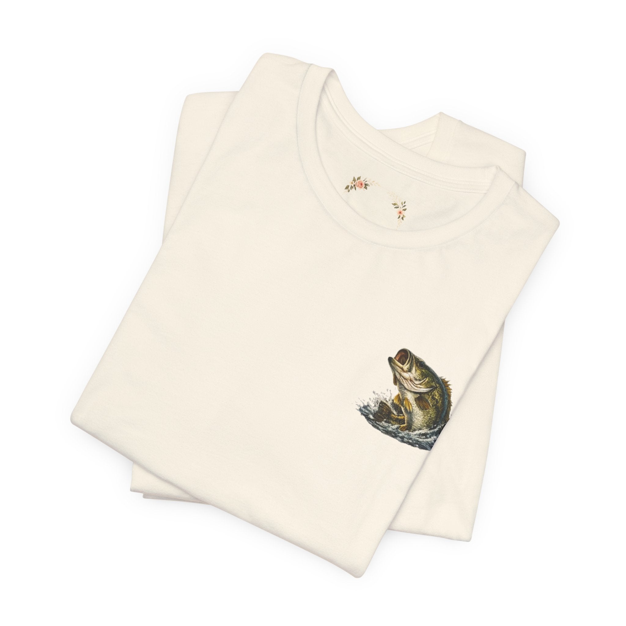 Fishing T-Shirt — "Wishin I Was Fishin" Vintage Bass Graphic
