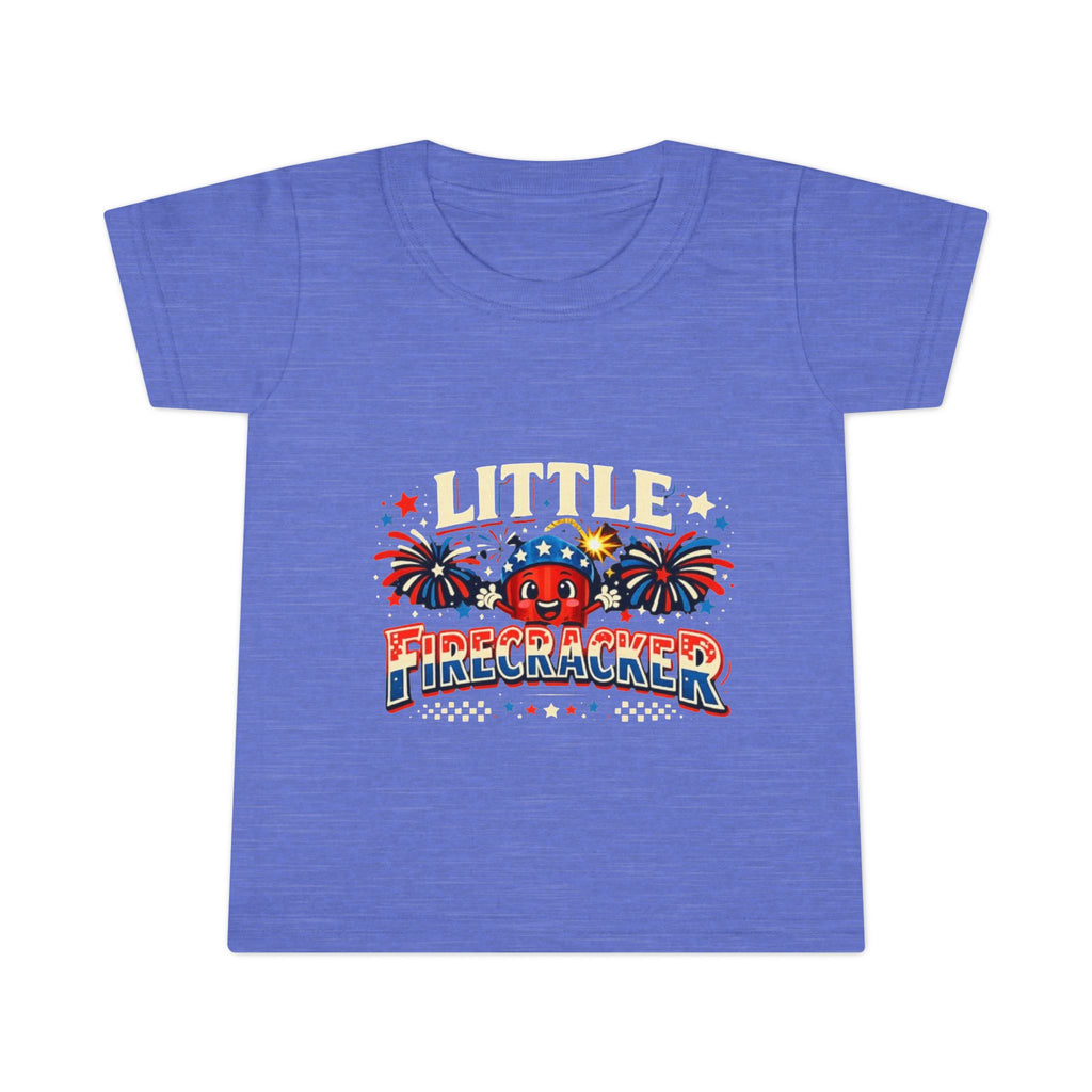 Little Firecracker Toddler T-Shirt – Patriotic 4th of July Shirt for Kids
