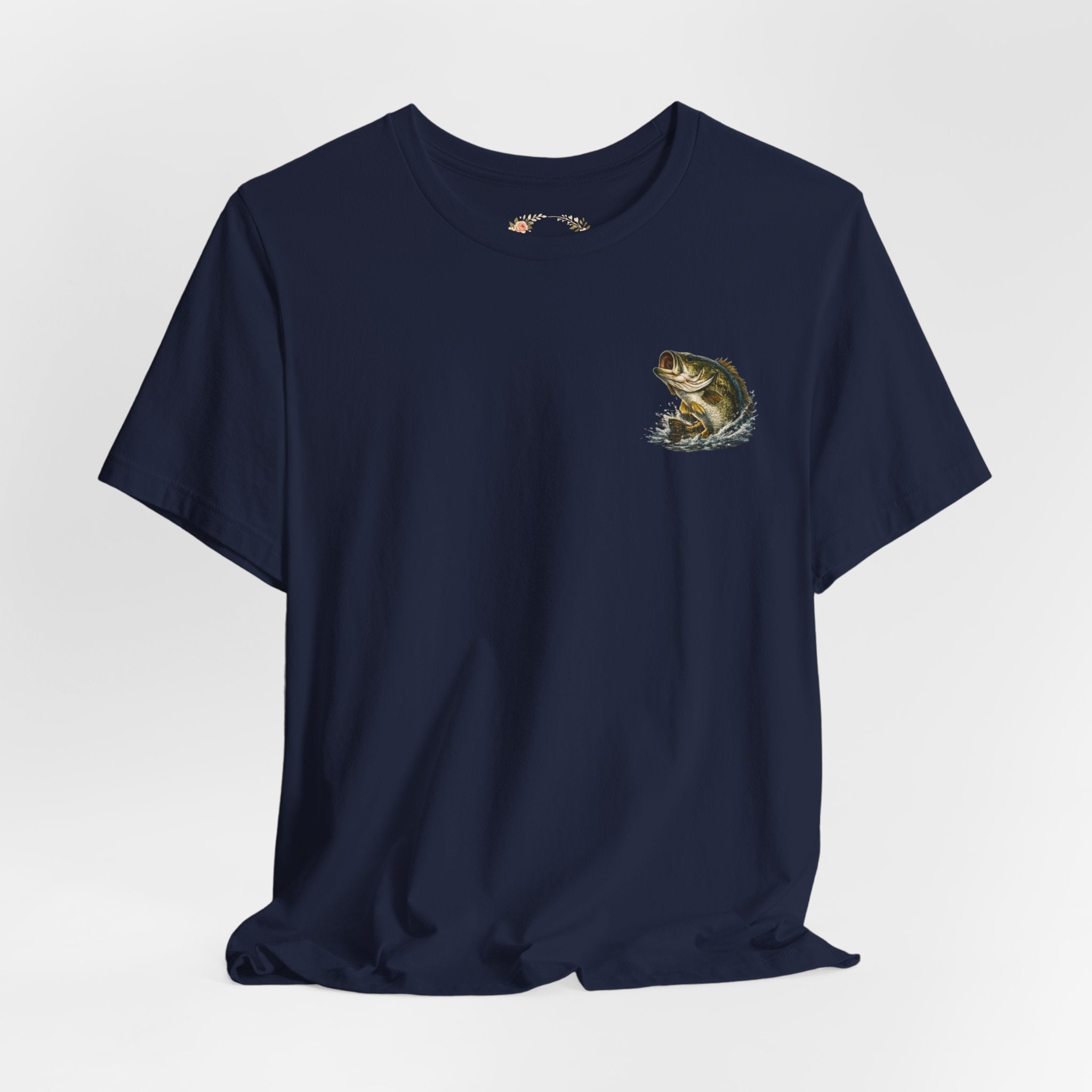 Fishing T-Shirt — "Wishin I Was Fishin" Vintage Bass Graphic