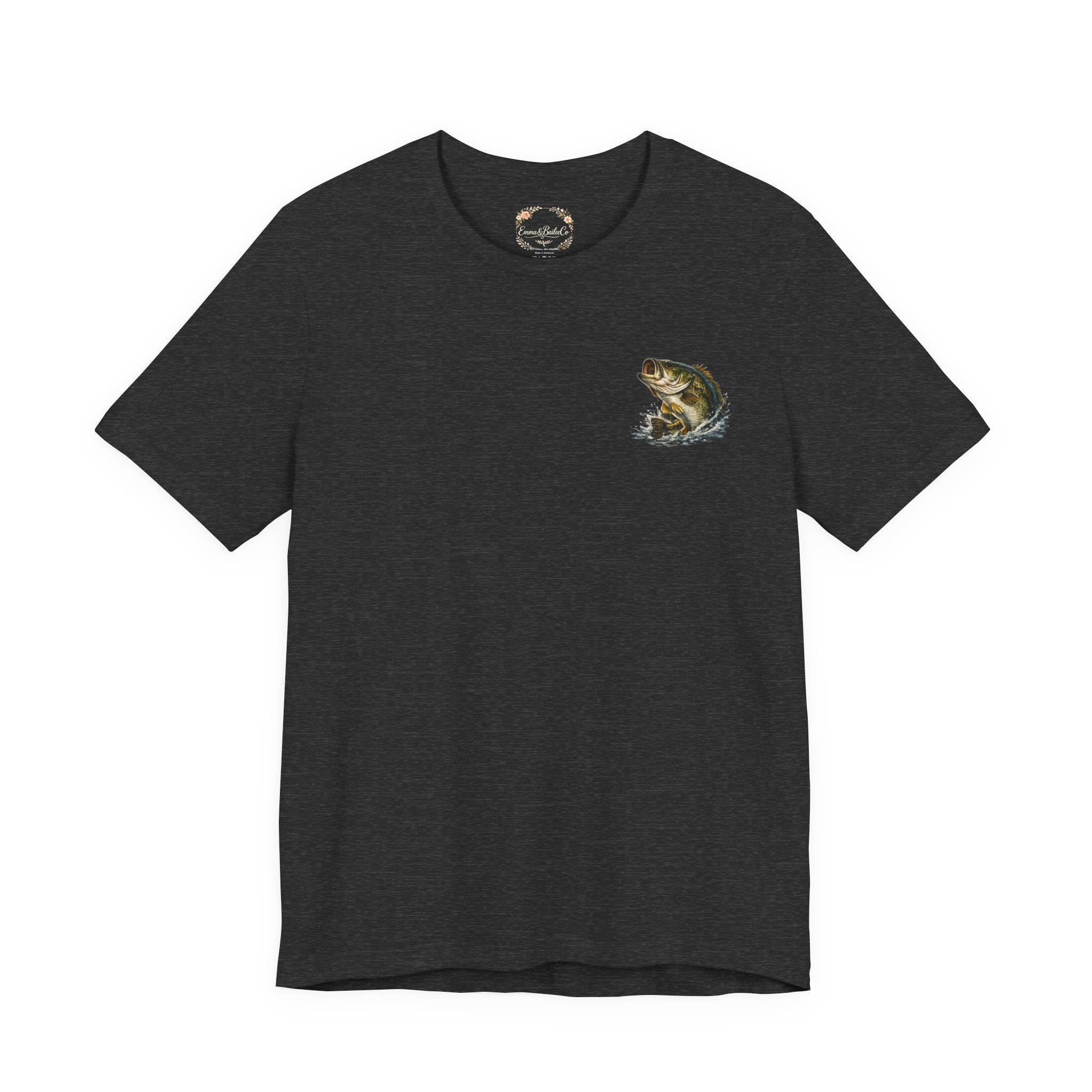 Fishing T-Shirt — "Wishin I Was Fishin" Vintage Bass Graphic