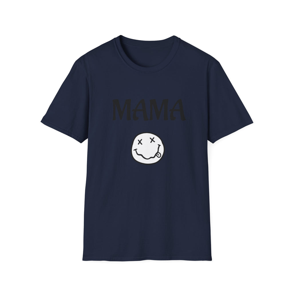 Mama Smiley Tee — Casual Graphic Mom T‑Shirt