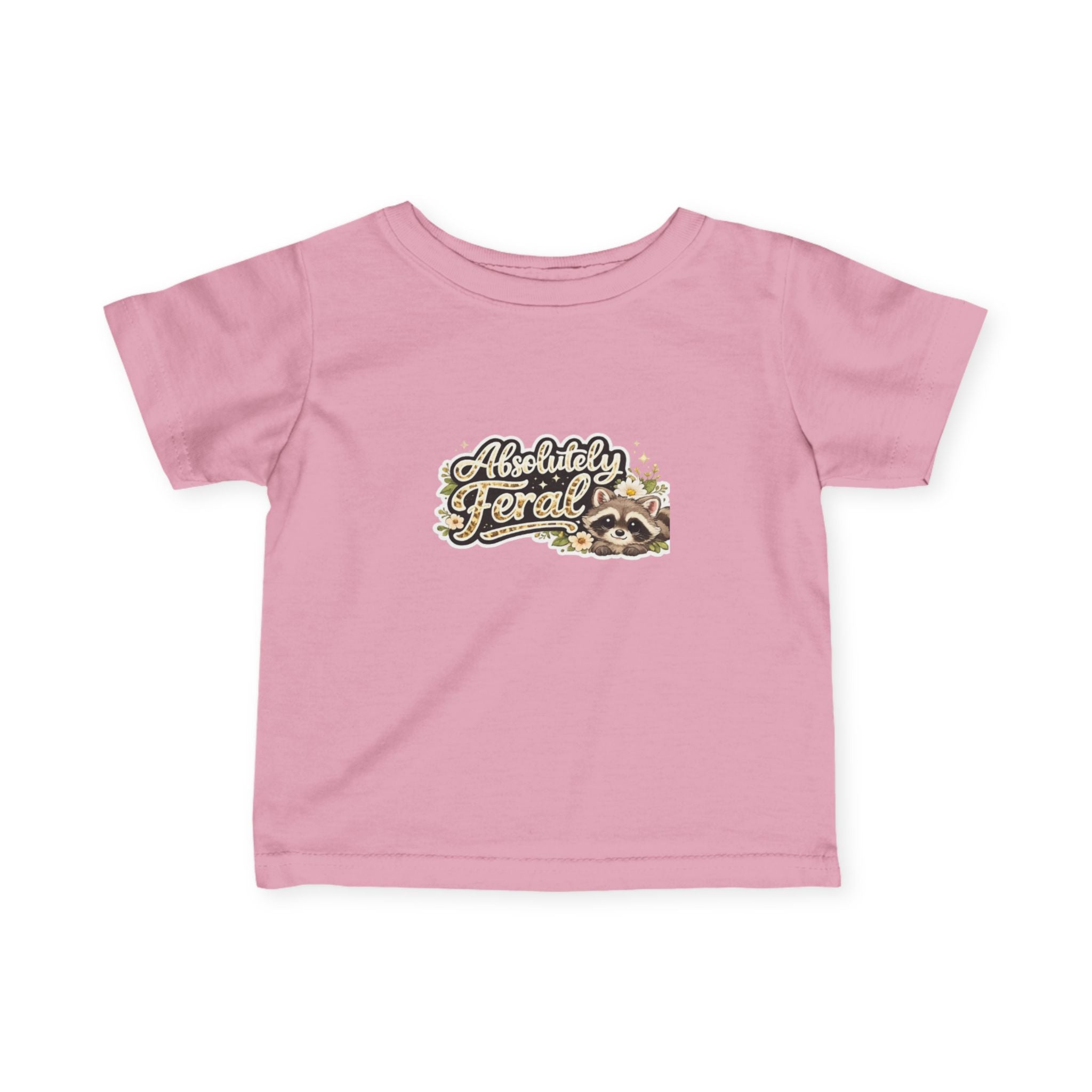 Infant Tee — "Absolutely Feral" Cute Raccoon Graphic