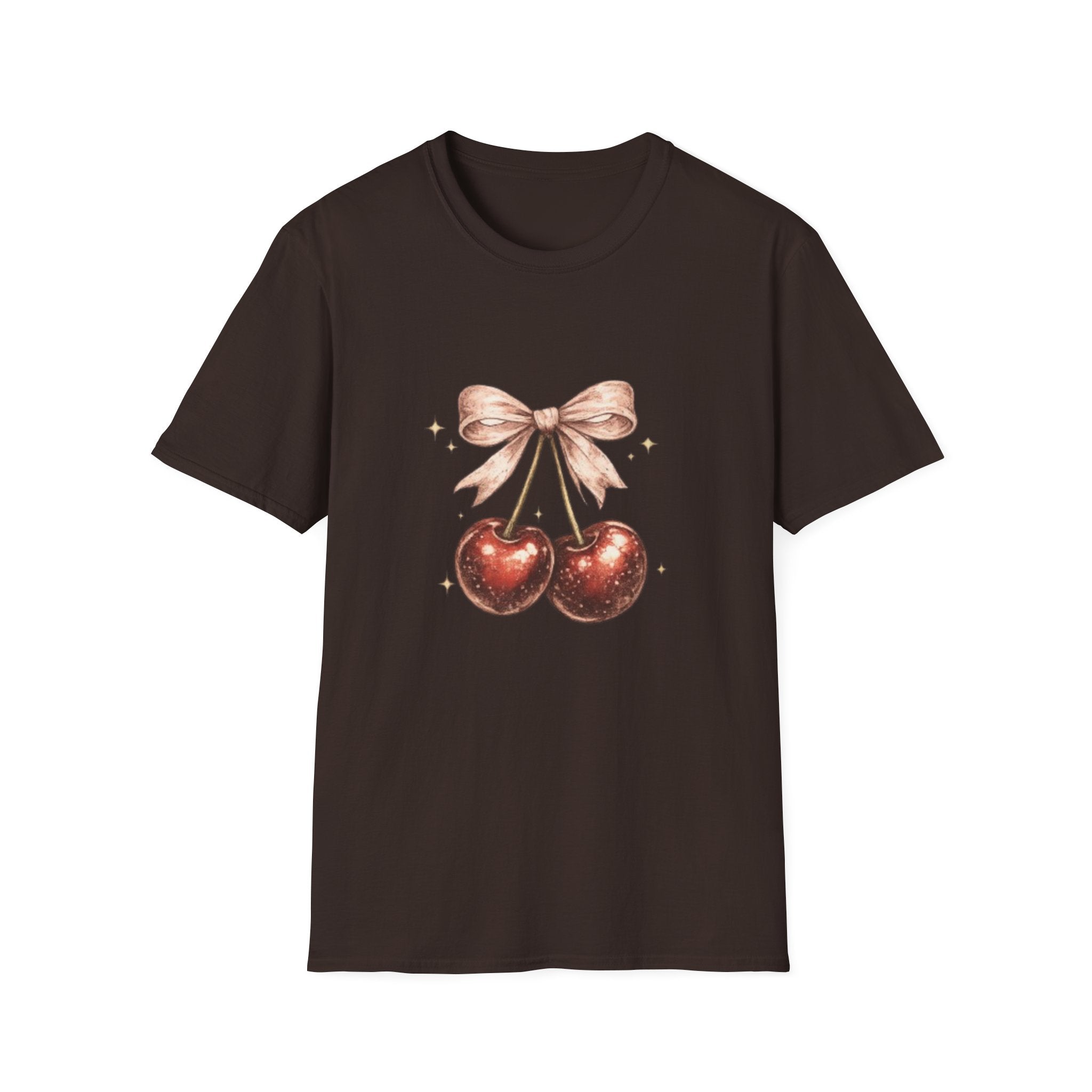 Cherry Bow T-Shirt — Cute Vintage Cherries Graphic
