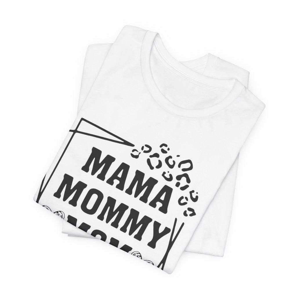 Mama Mommy Mom Bruh T‑Shirt — Funny Leopard Accent Mom Tee for Mothers
