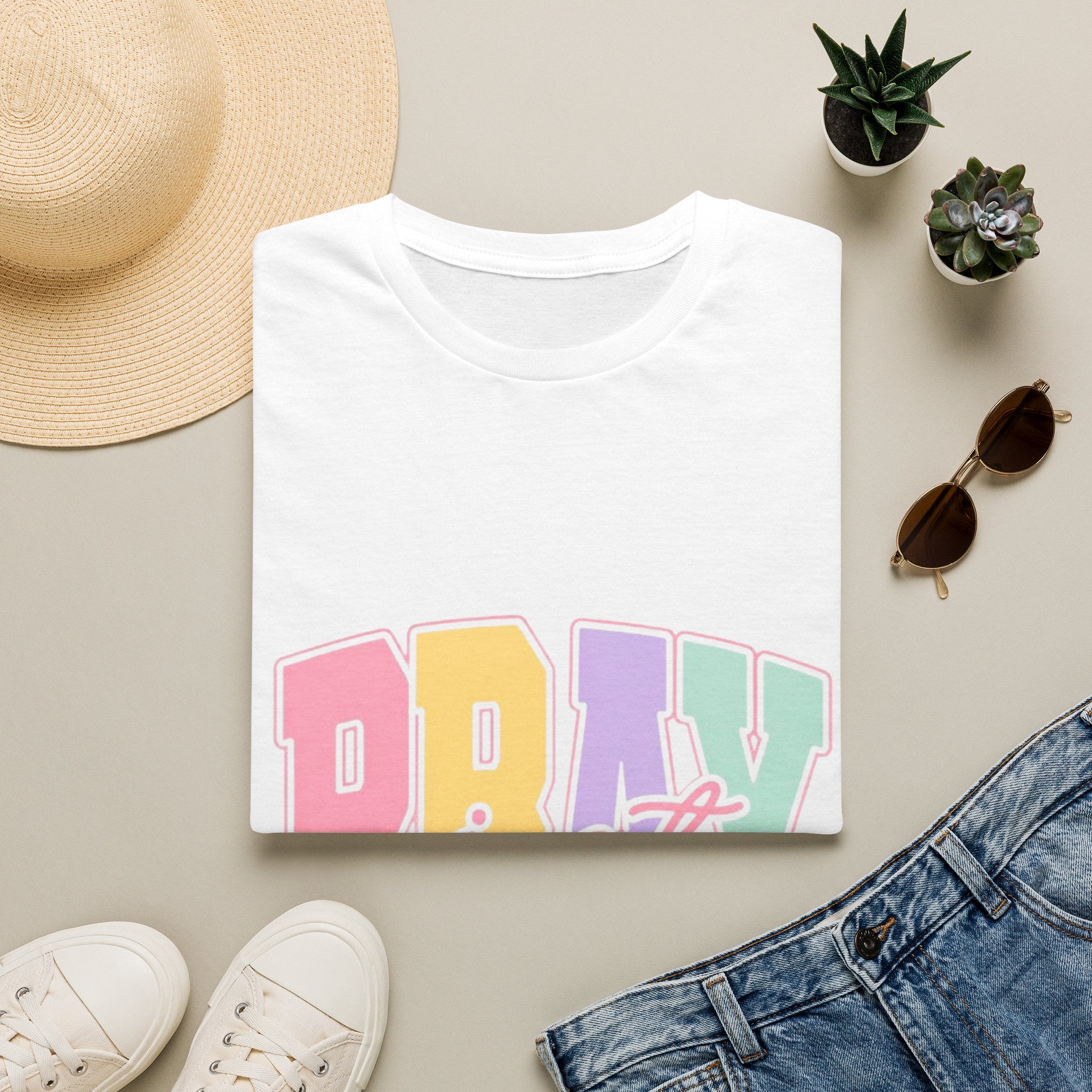 Just Pray Pastel Graphic T-Shirt