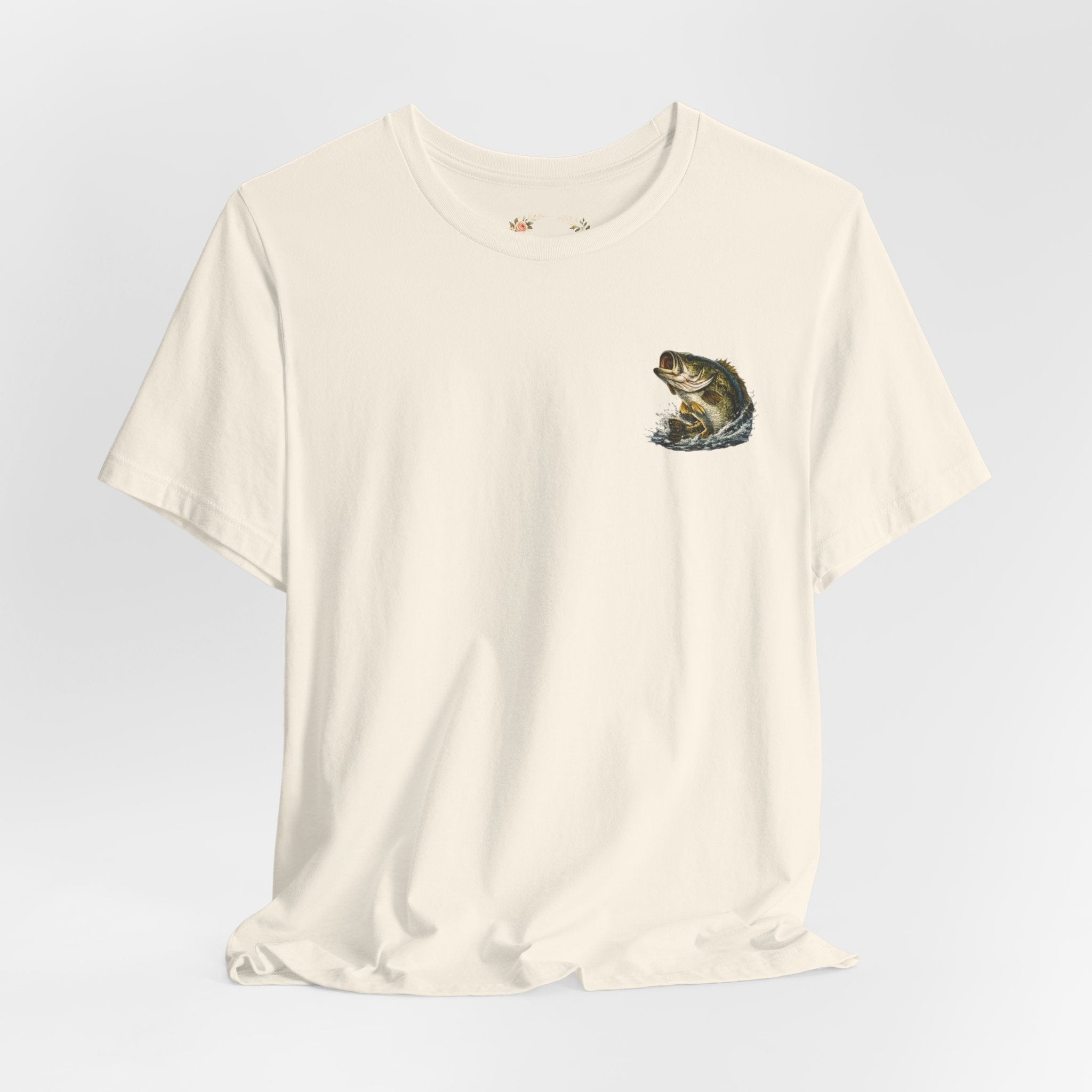 Fishing T-Shirt — "Wishin I Was Fishin" Vintage Bass Graphic