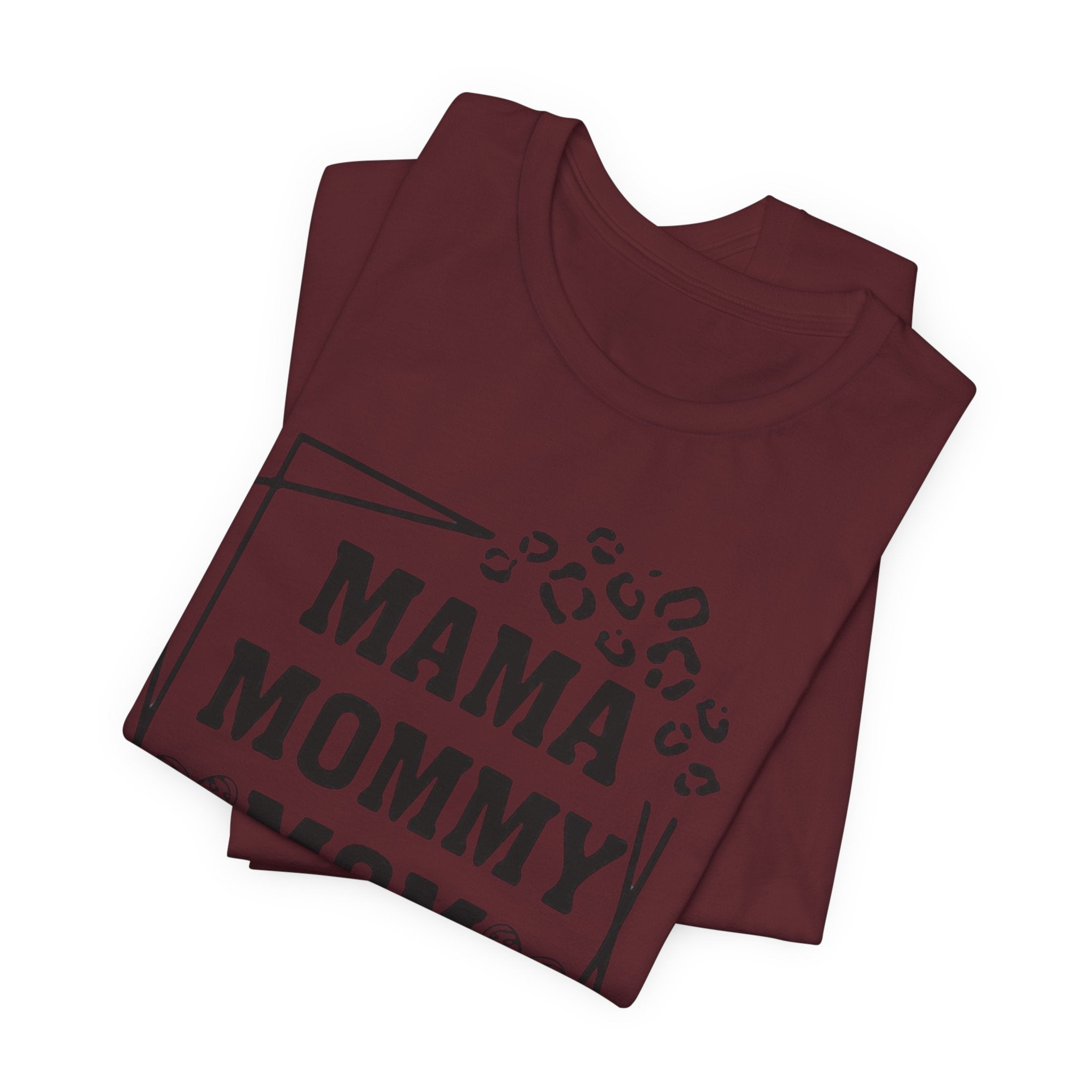 Mama Mommy Mom Bruh T‑Shirt — Funny Leopard Accent Mom Tee for Mothers