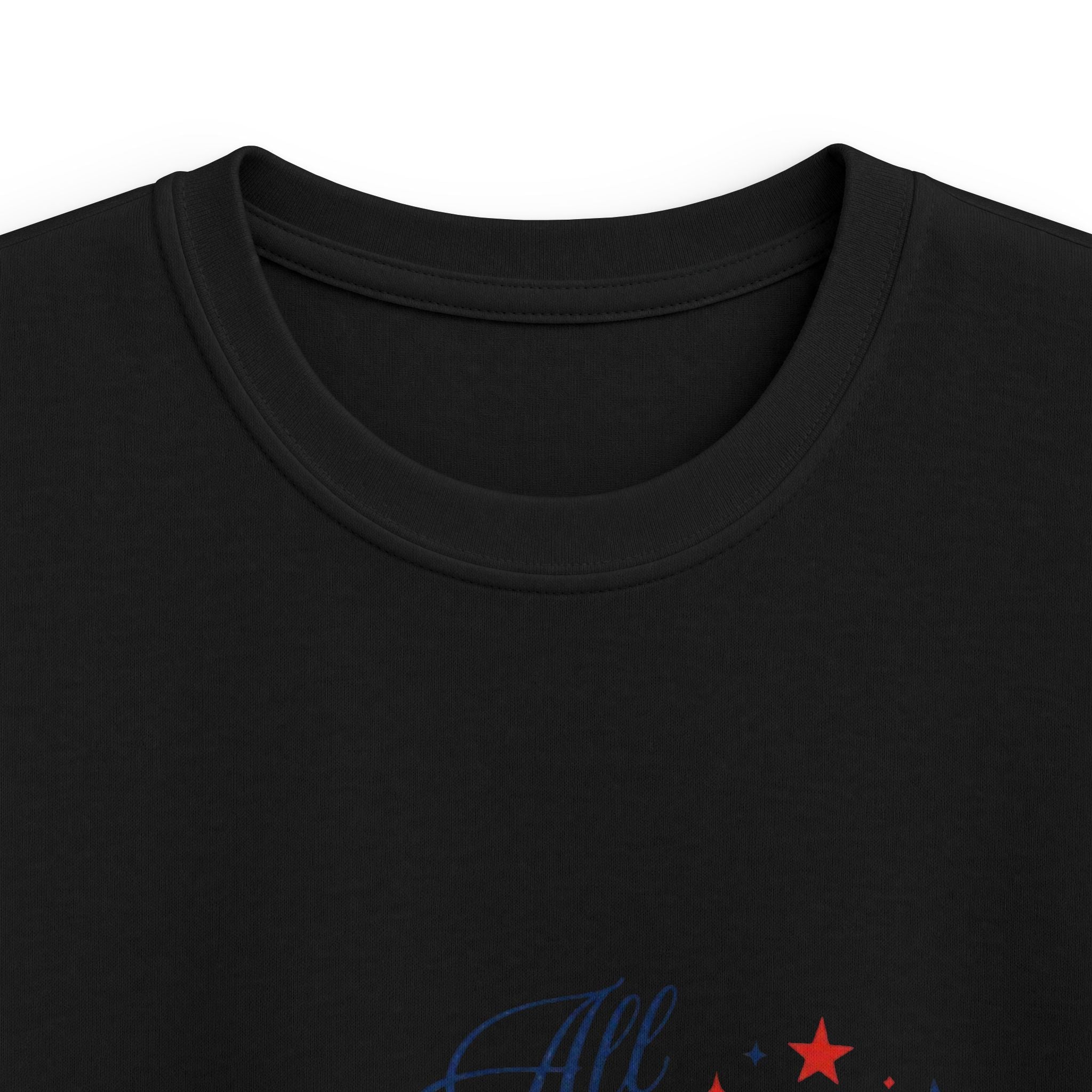All American Girl Kids Tee – Patriotic 4th of July Shirt with Red White Blue Bow