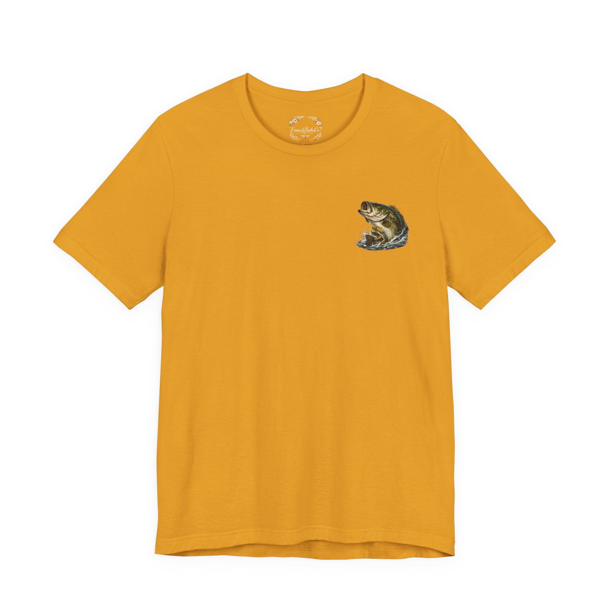 Fishing T-Shirt — "Wishin I Was Fishin" Vintage Bass Graphic