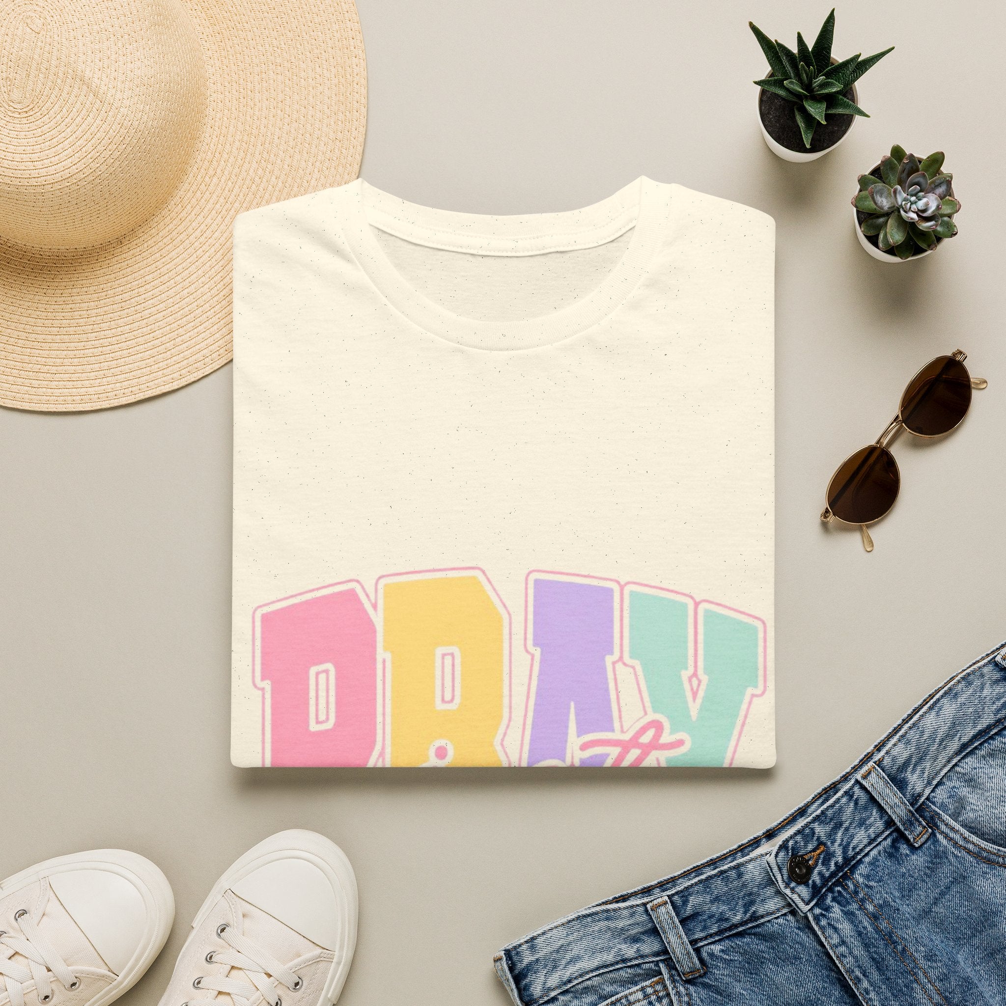 Just Pray Pastel Graphic T-Shirt