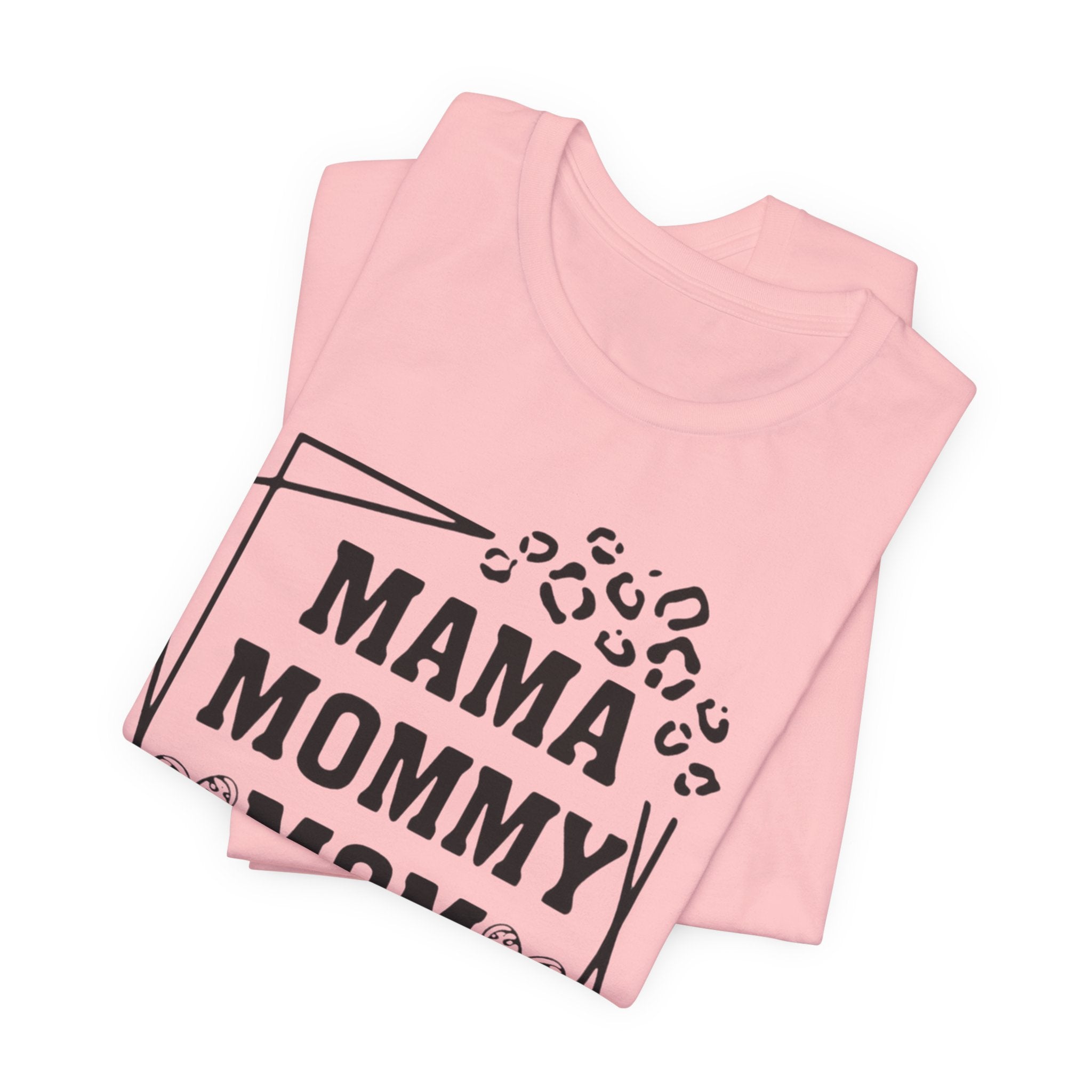 Mama Mommy Mom Bruh T‑Shirt — Funny Leopard Accent Mom Tee for Mothers