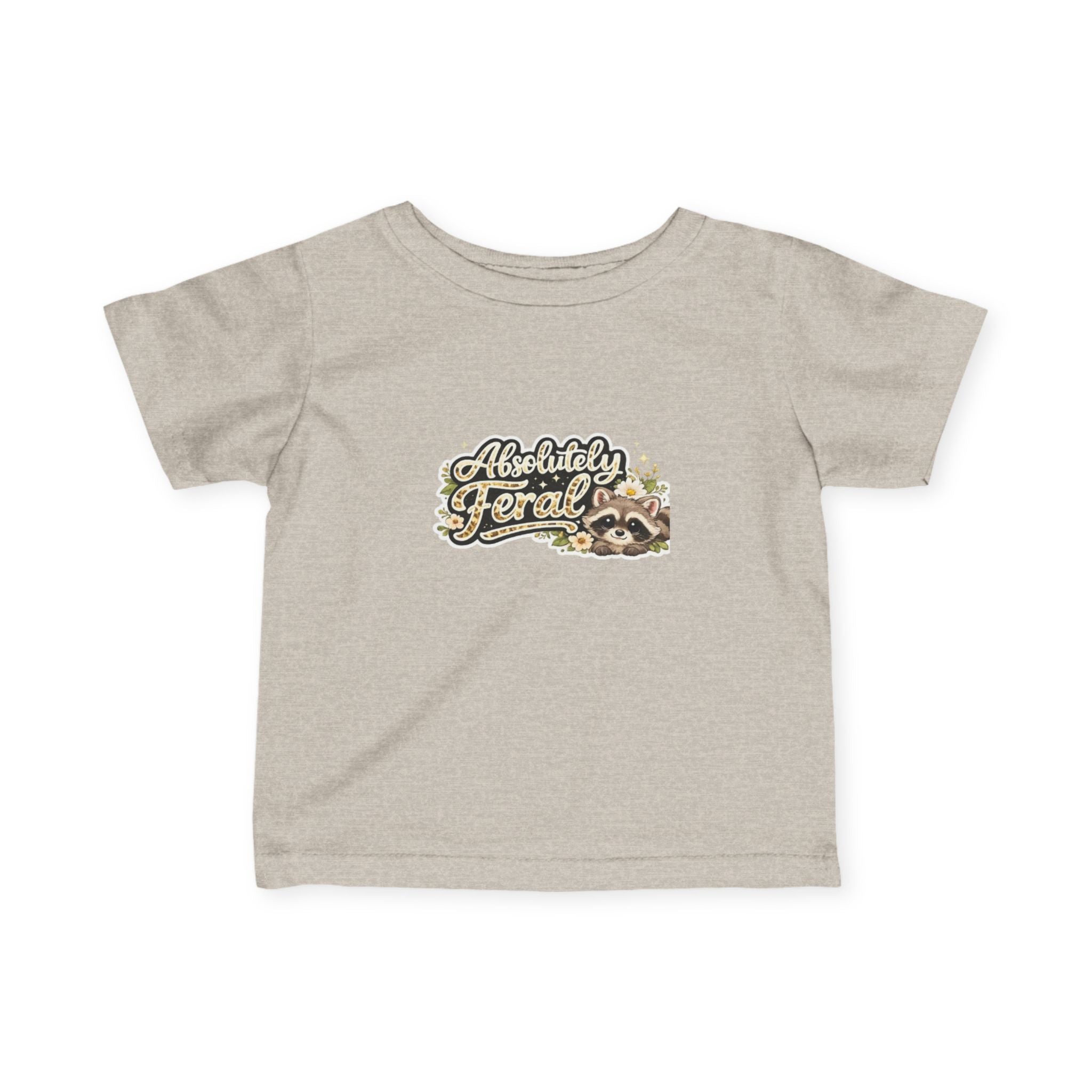 Infant Tee — "Absolutely Feral" Cute Raccoon Graphic
