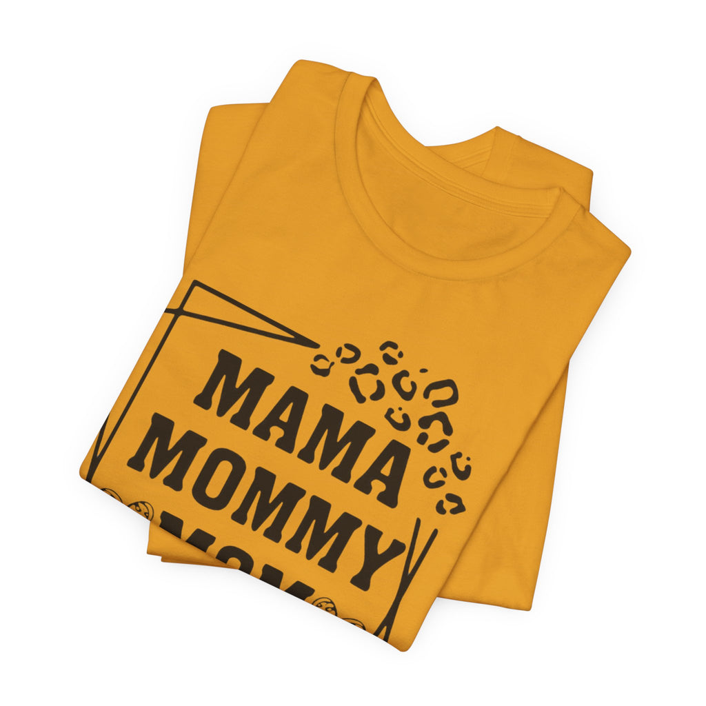 Mama Mommy Mom Bruh T‑Shirt — Funny Leopard Accent Mom Tee for Mothers