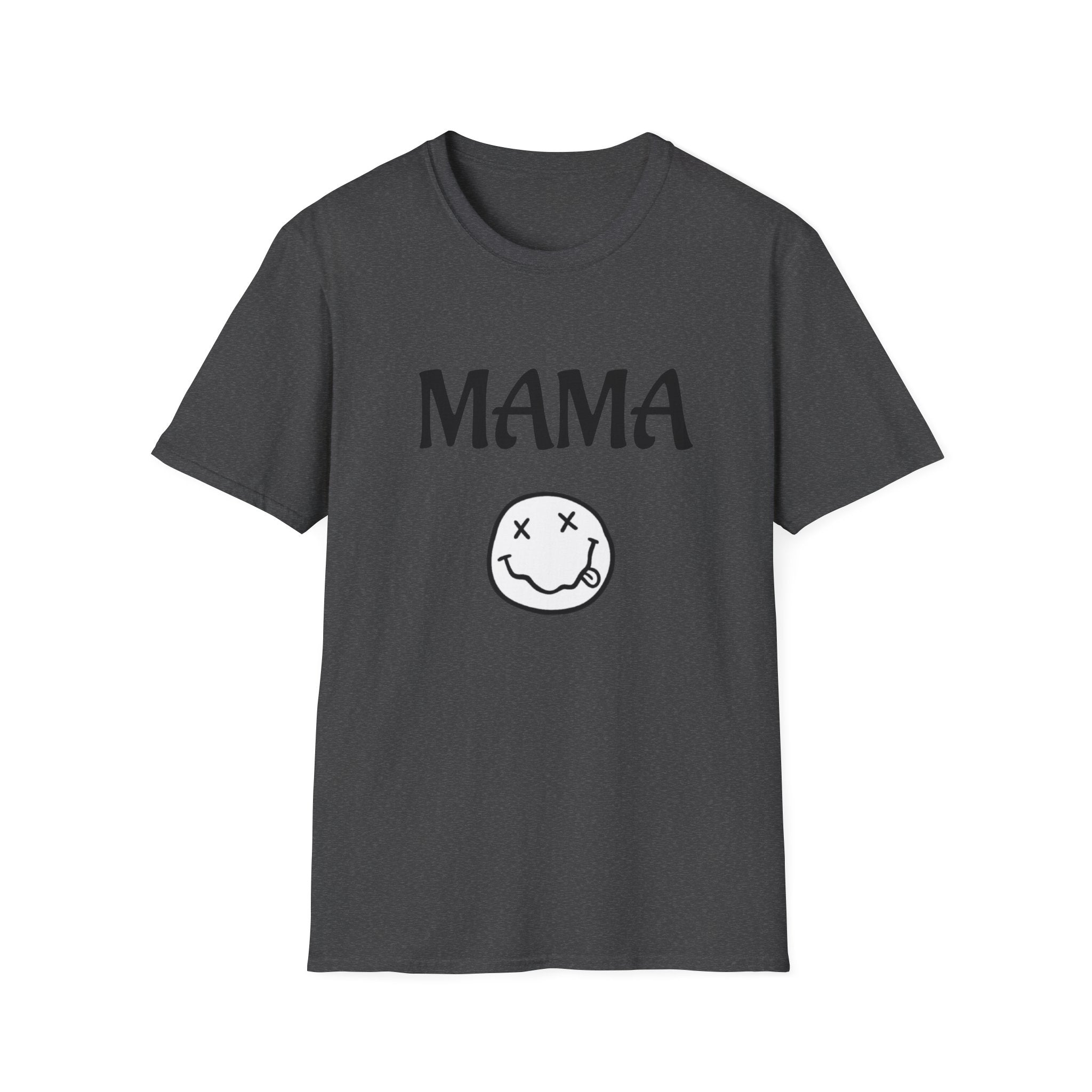 Mama Smiley Tee — Casual Graphic Mom T‑Shirt