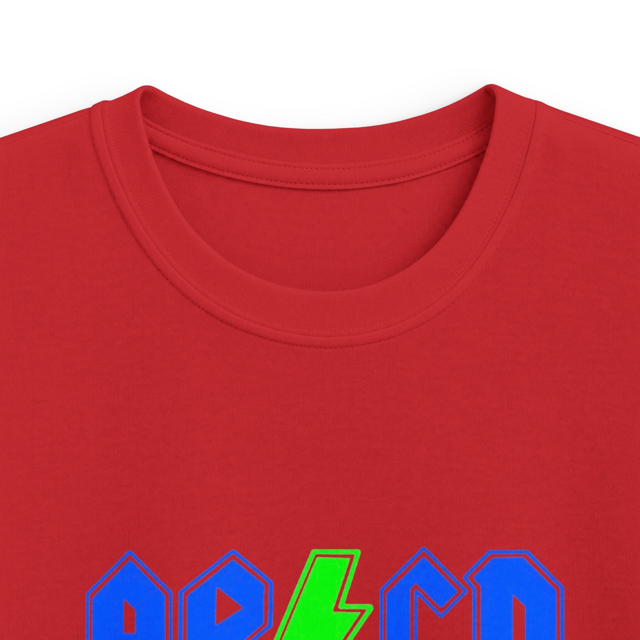 Kids "AB/CD Back in School" Graphic Tee — Cool Lightning Bolt School Shirt