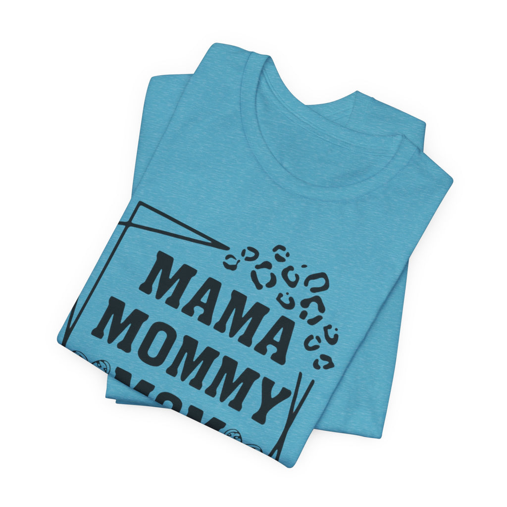 Mama Mommy Mom Bruh T‑Shirt — Funny Leopard Accent Mom Tee for Mothers