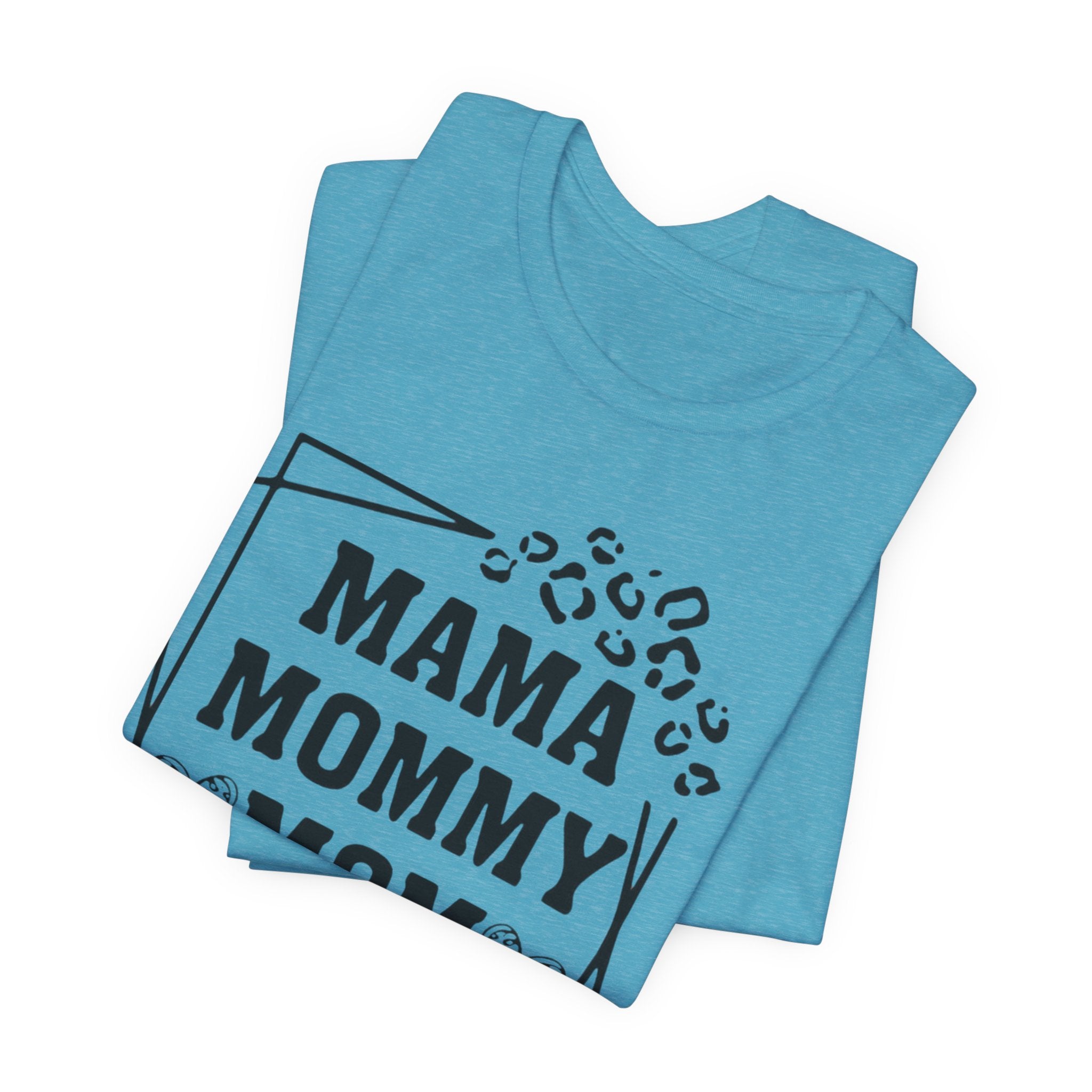 Mama Mommy Mom Bruh T‑Shirt — Funny Leopard Accent Mom Tee for Mothers