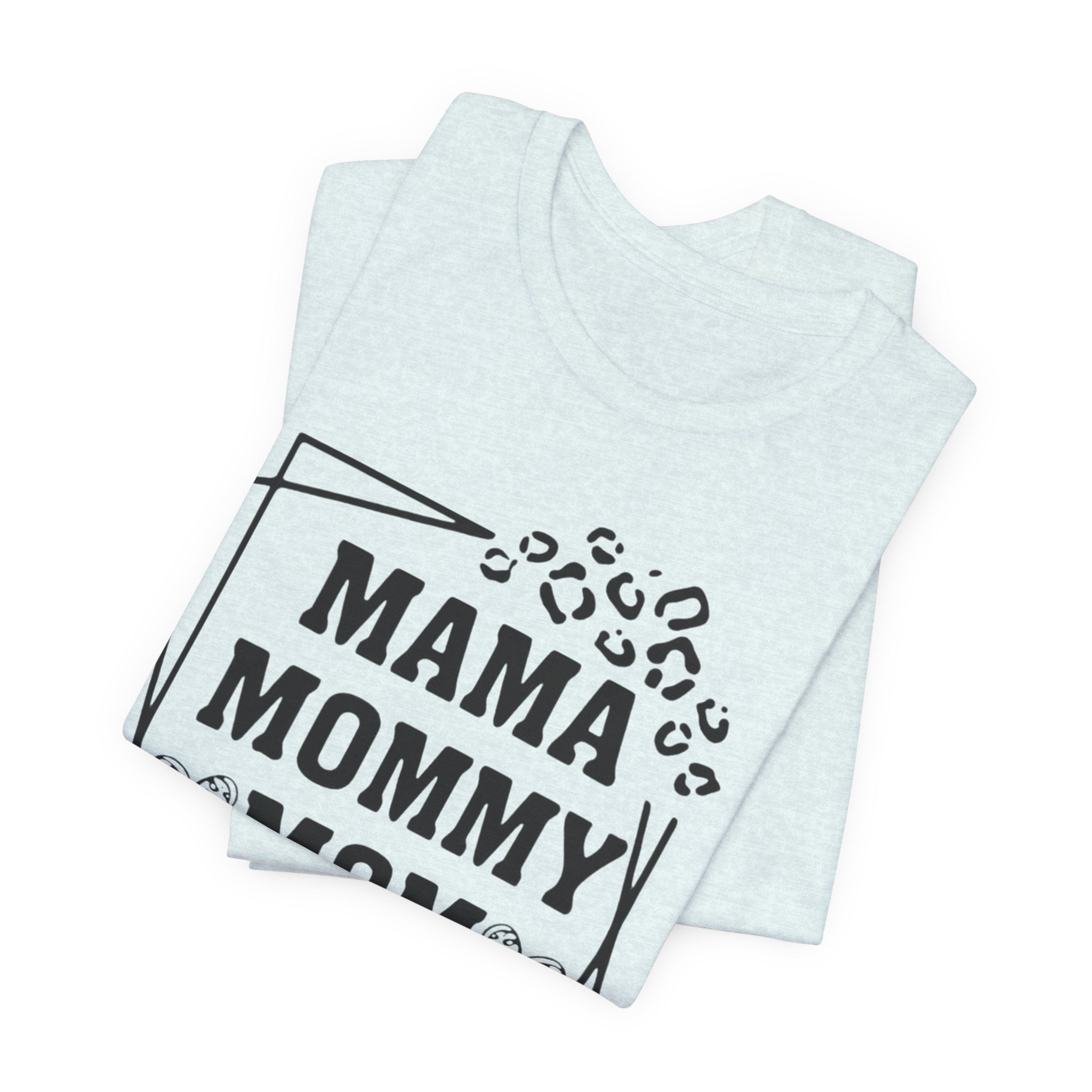 Mama Mommy Mom Bruh T‑Shirt — Funny Leopard Accent Mom Tee for Mothers