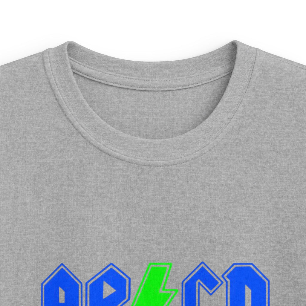 Kids "AB/CD Back in School" Graphic Tee — Cool Lightning Bolt School Shirt