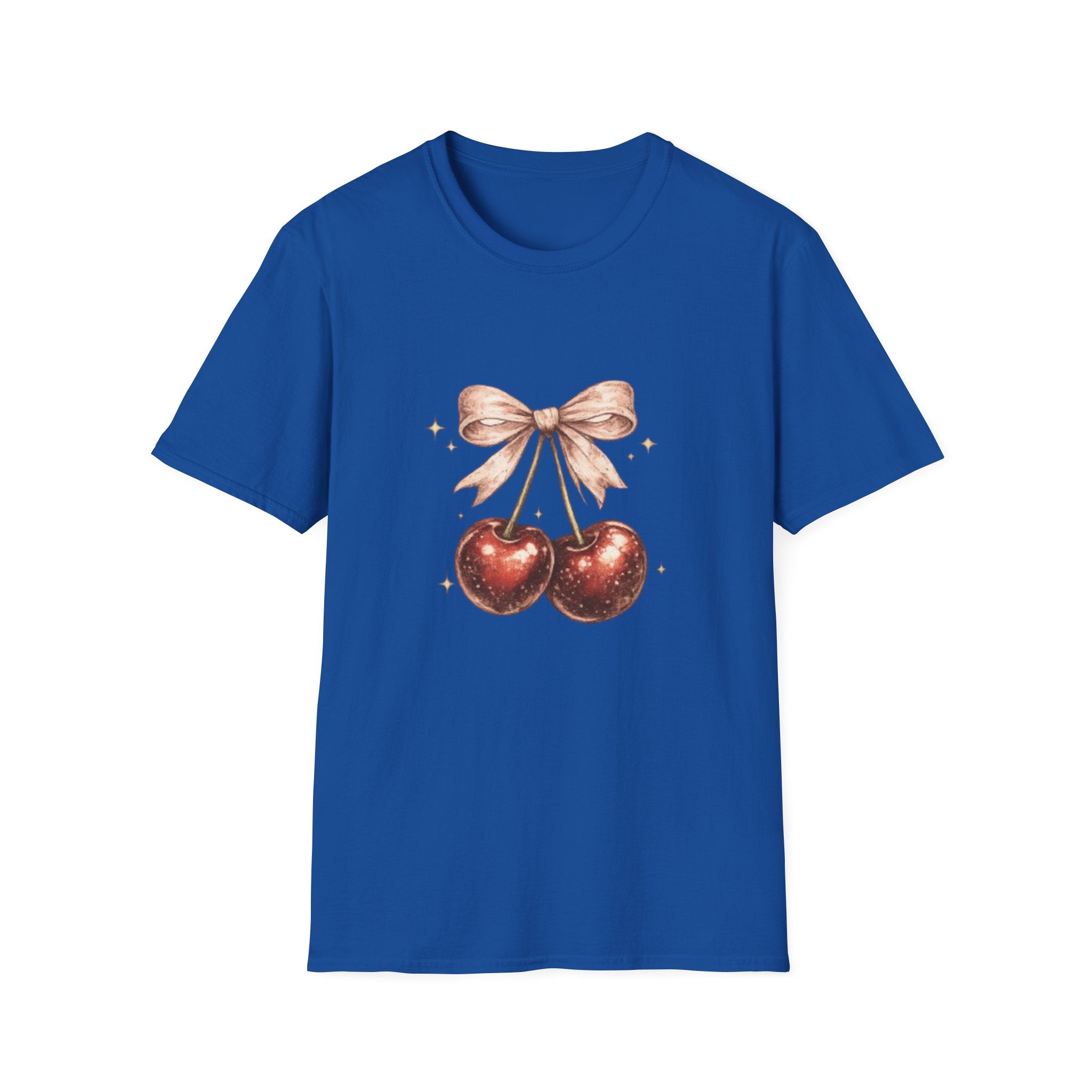 Cherry Bow T-Shirt — Cute Vintage Cherries Graphic