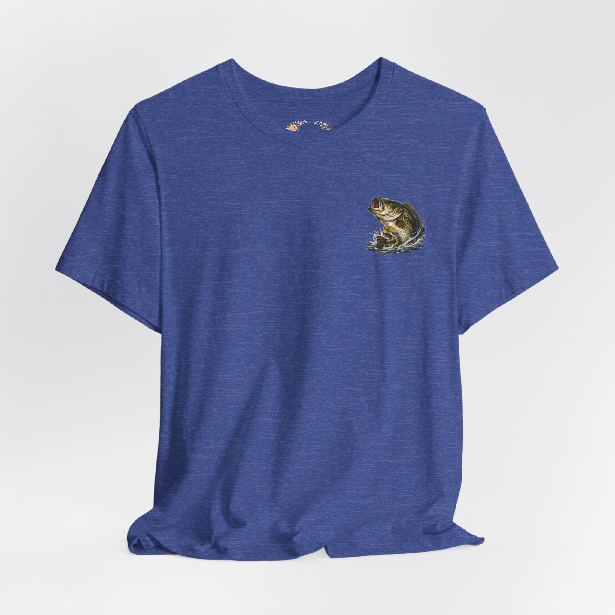 Fishing T-Shirt — "Wishin I Was Fishin" Vintage Bass Graphic