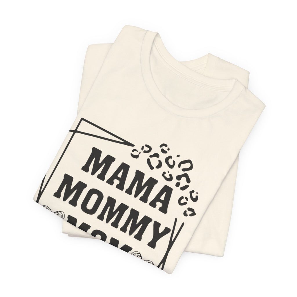 Mama Mommy Mom Bruh T‑Shirt — Funny Leopard Accent Mom Tee for Mothers