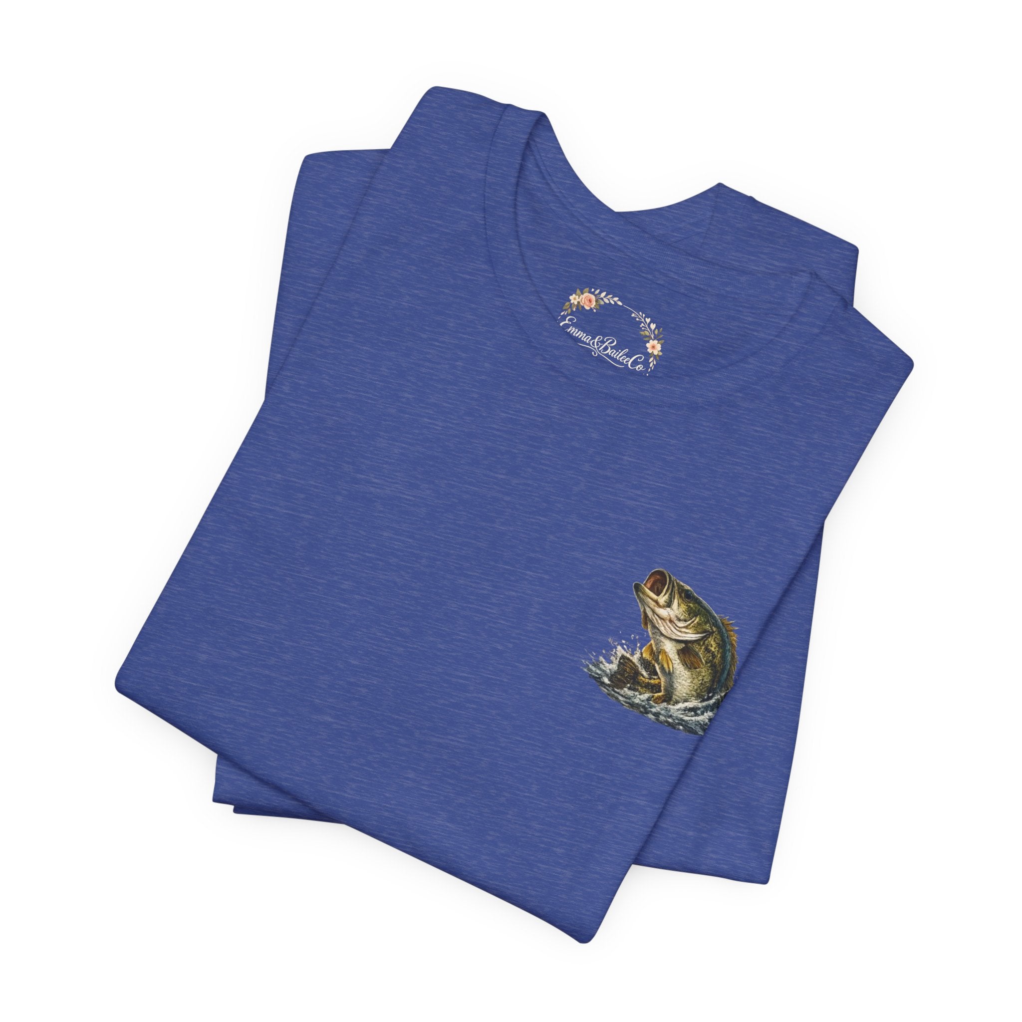 Fishing T-Shirt — "Wishin I Was Fishin" Vintage Bass Graphic