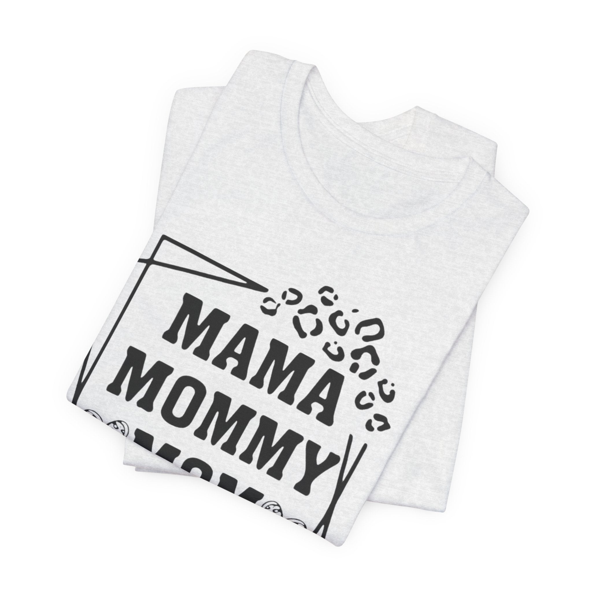 Mama Mommy Mom Bruh T‑Shirt — Funny Leopard Accent Mom Tee for Mothers