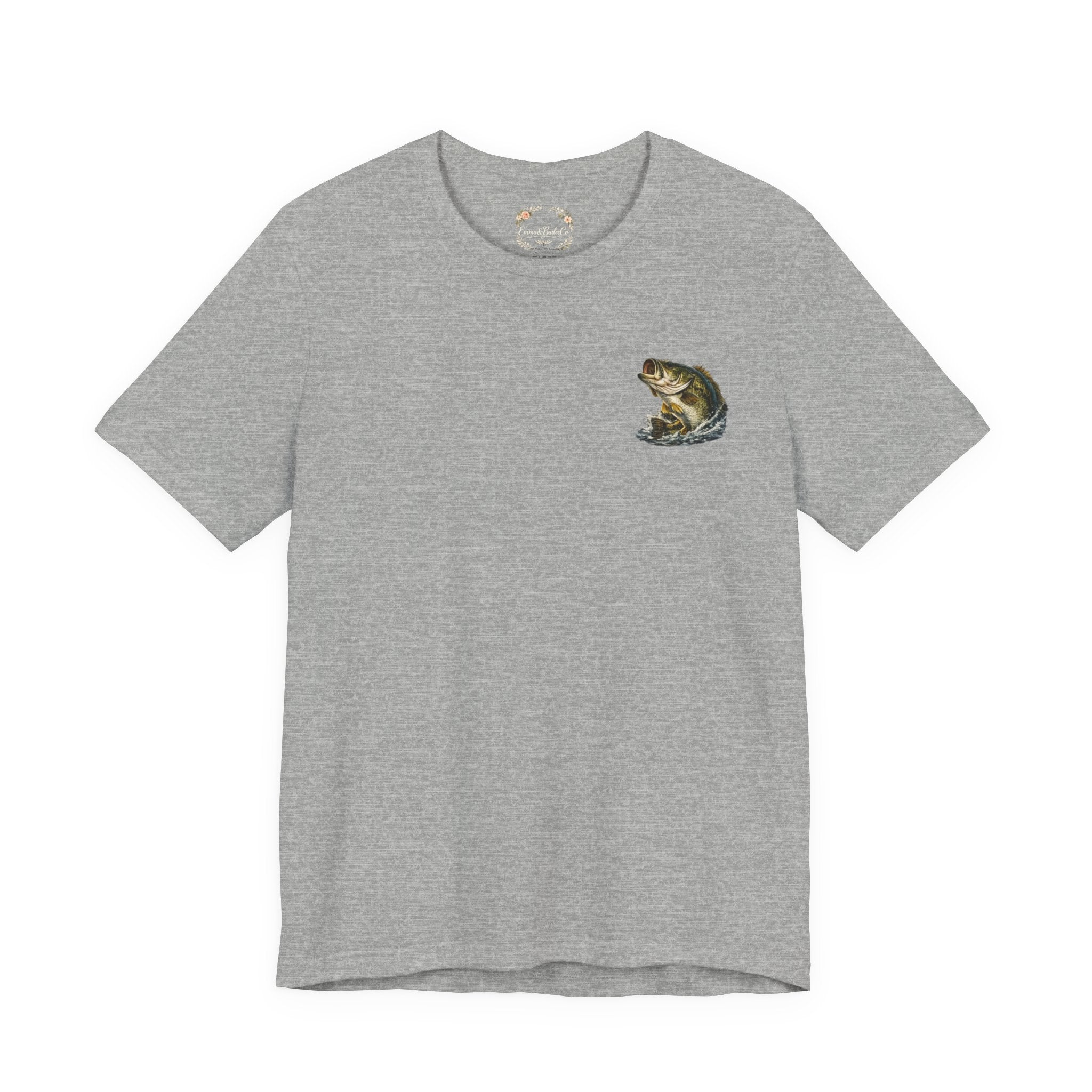 Fishing T-Shirt — "Wishin I Was Fishin" Vintage Bass Graphic