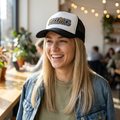 Trucker Cap — 'MAMMA' Leopard & Checker Patch Hat