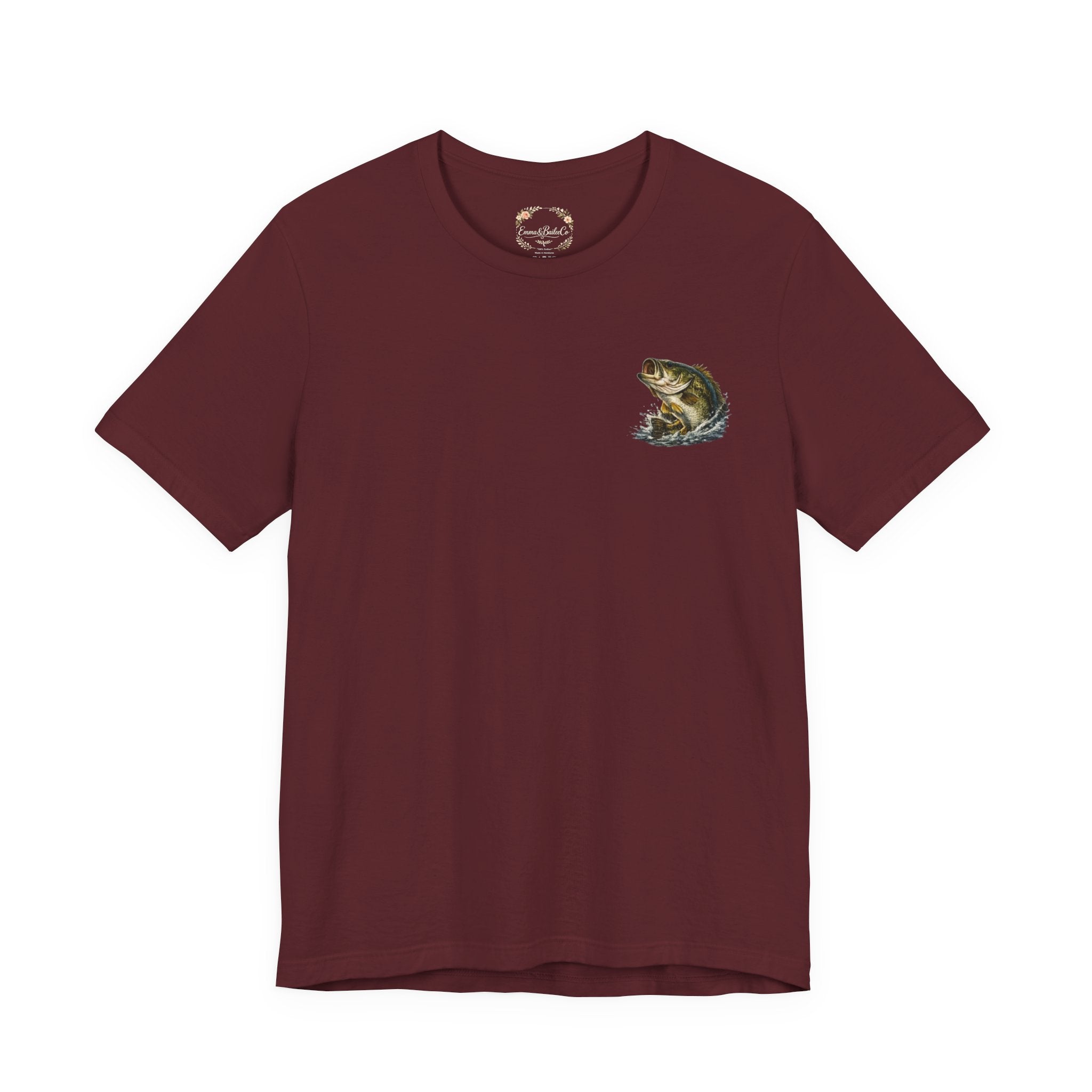 Fishing T-Shirt — "Wishin I Was Fishin" Vintage Bass Graphic