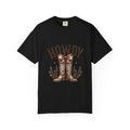 Howdy Cowboy Boots T-Shirt — Western Graphic Tee with Bow