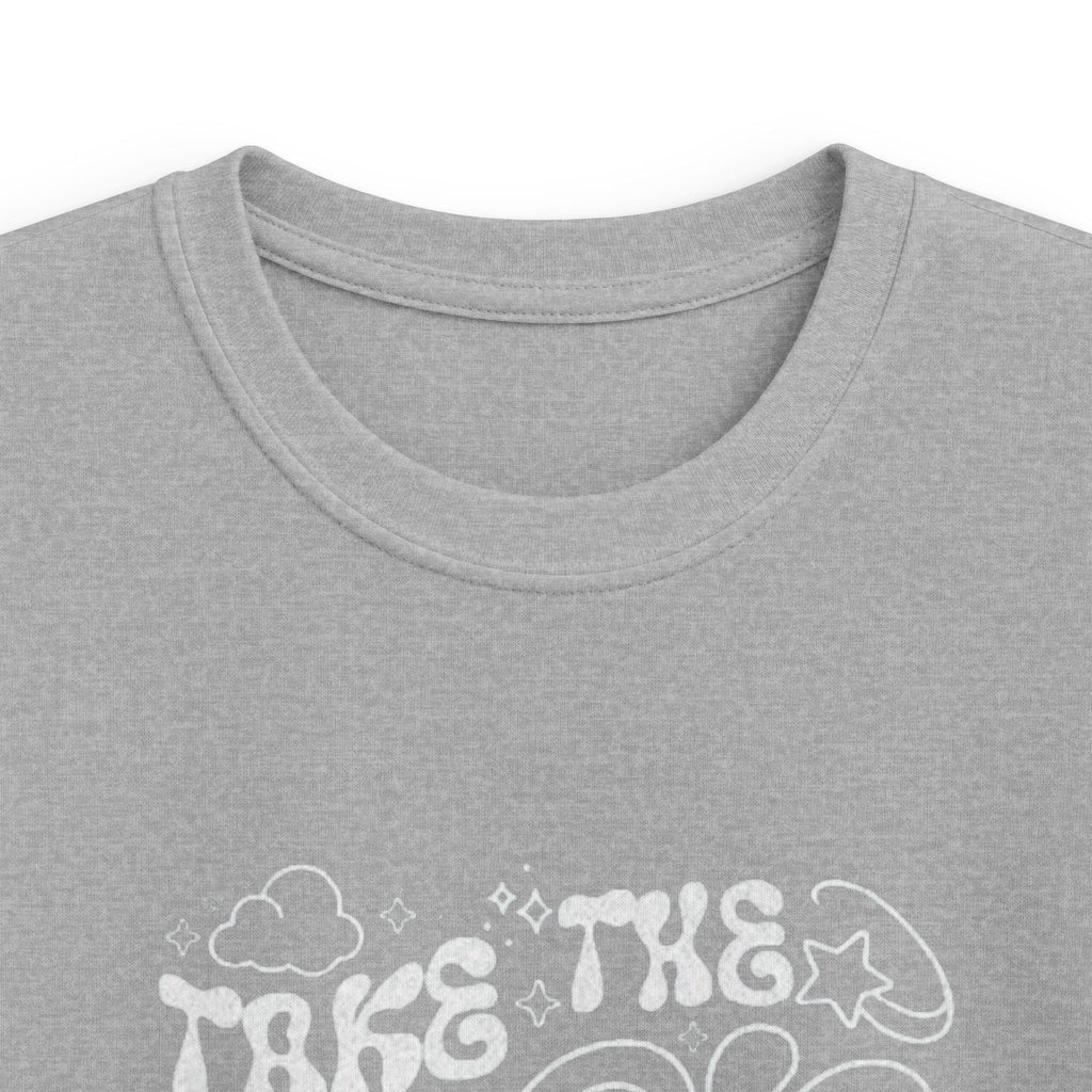 Kids Tee — "Take the Risk or Love the Chance" Retro Script