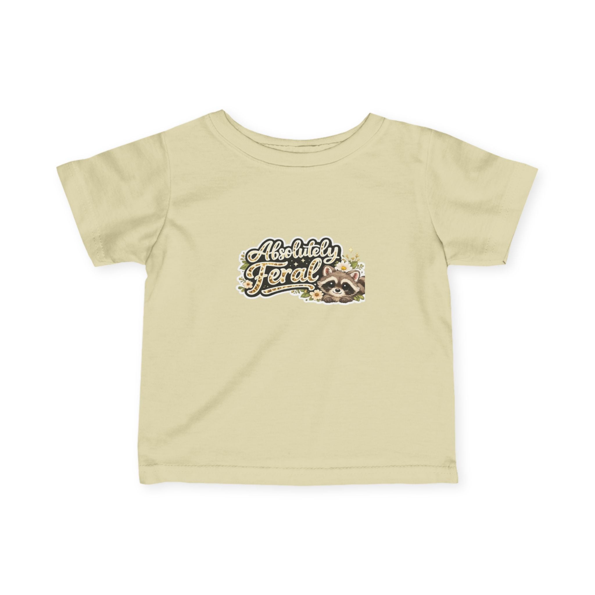 Infant Tee — "Absolutely Feral" Cute Raccoon Graphic