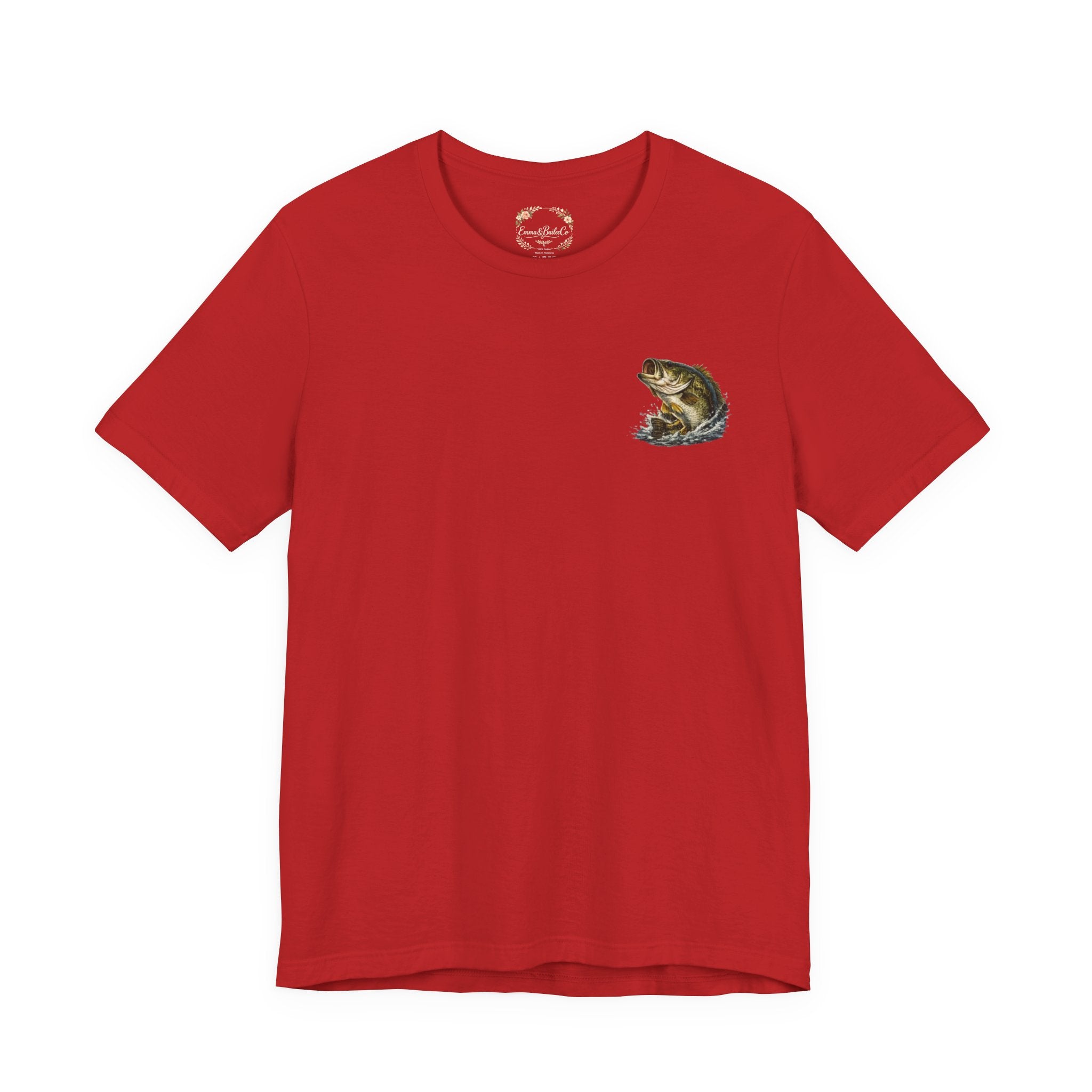 Fishing T-Shirt — "Wishin I Was Fishin" Vintage Bass Graphic